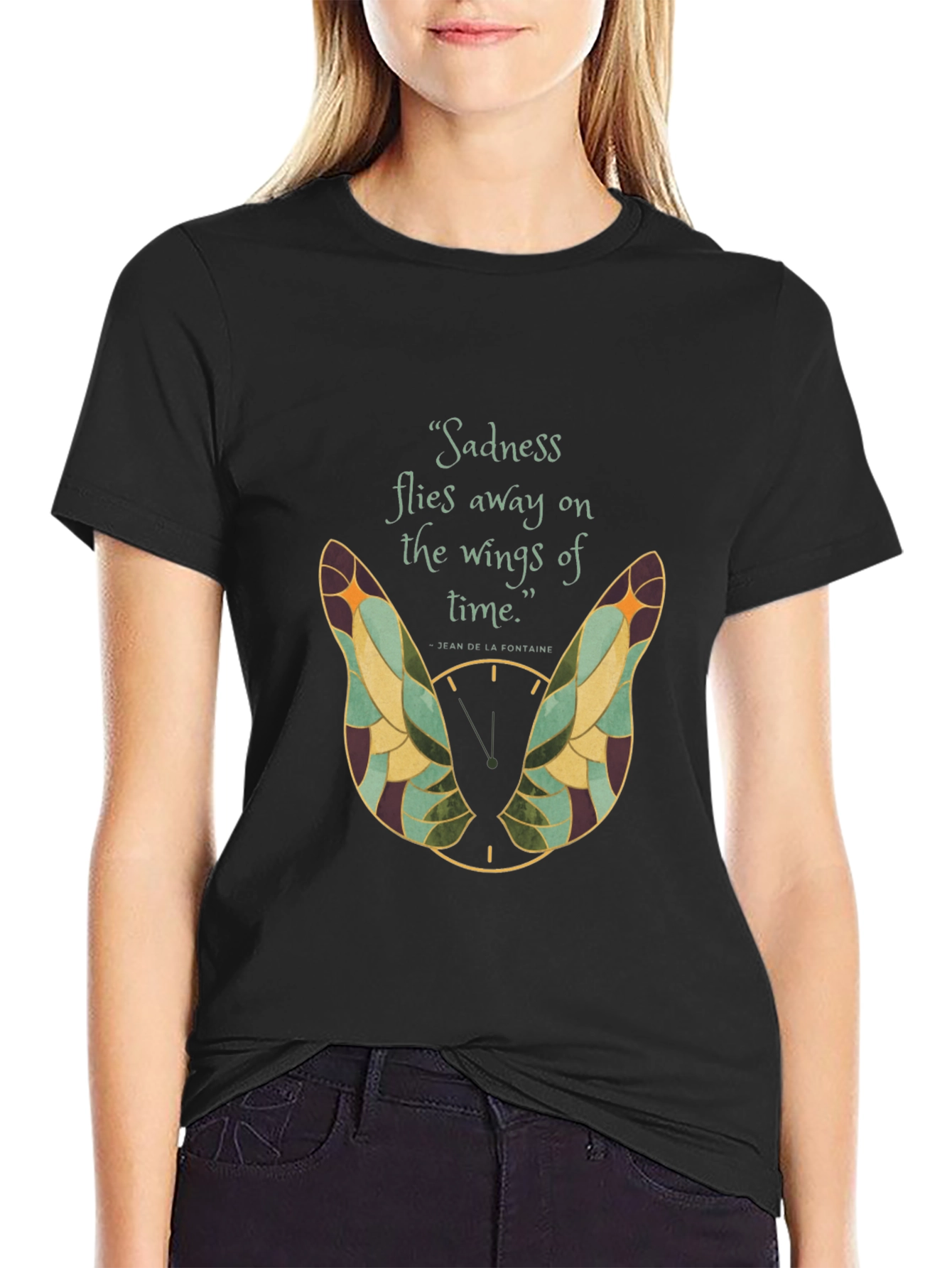 Sadness Flies Away Wings Graphic T-Shirt