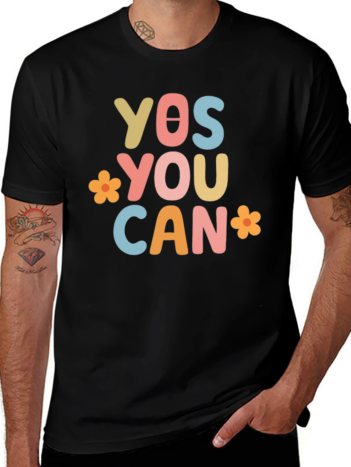 Yes You Can Graphic Tee - Motivational T-Shirt