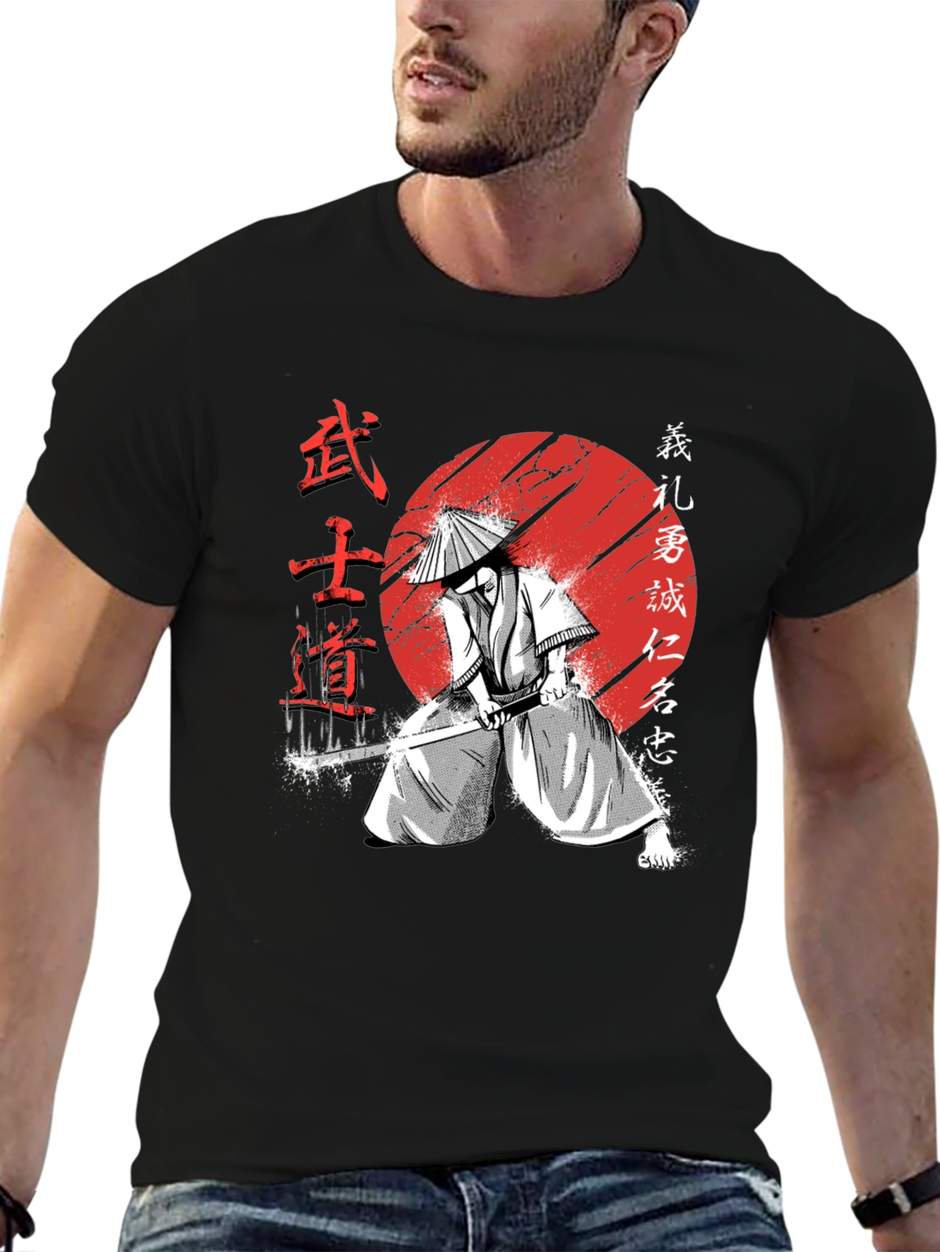 Samurai Warrior Graphic Tee - Bushido Code T-Shirt