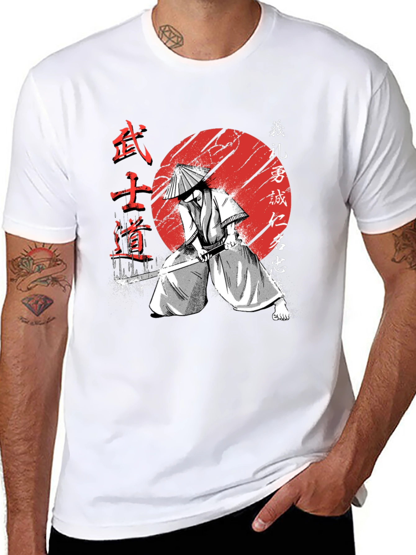 Samurai Warrior Graphic Tee - Bushido Code T-Shirt