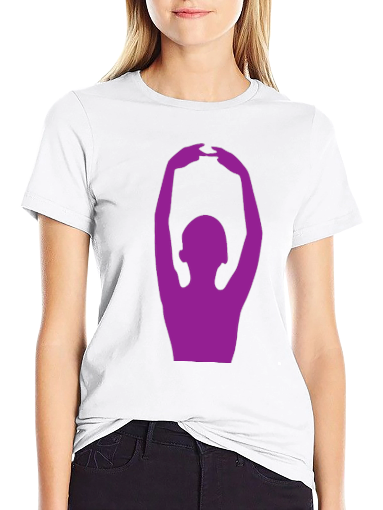 Yoga Pose Graphic T-Shirt - Black