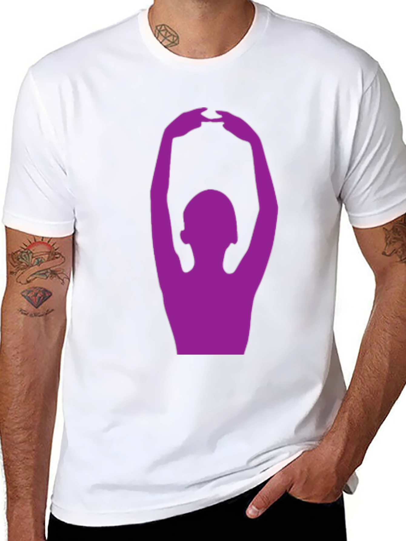 Yoga Pose Graphic T-Shirt - Black