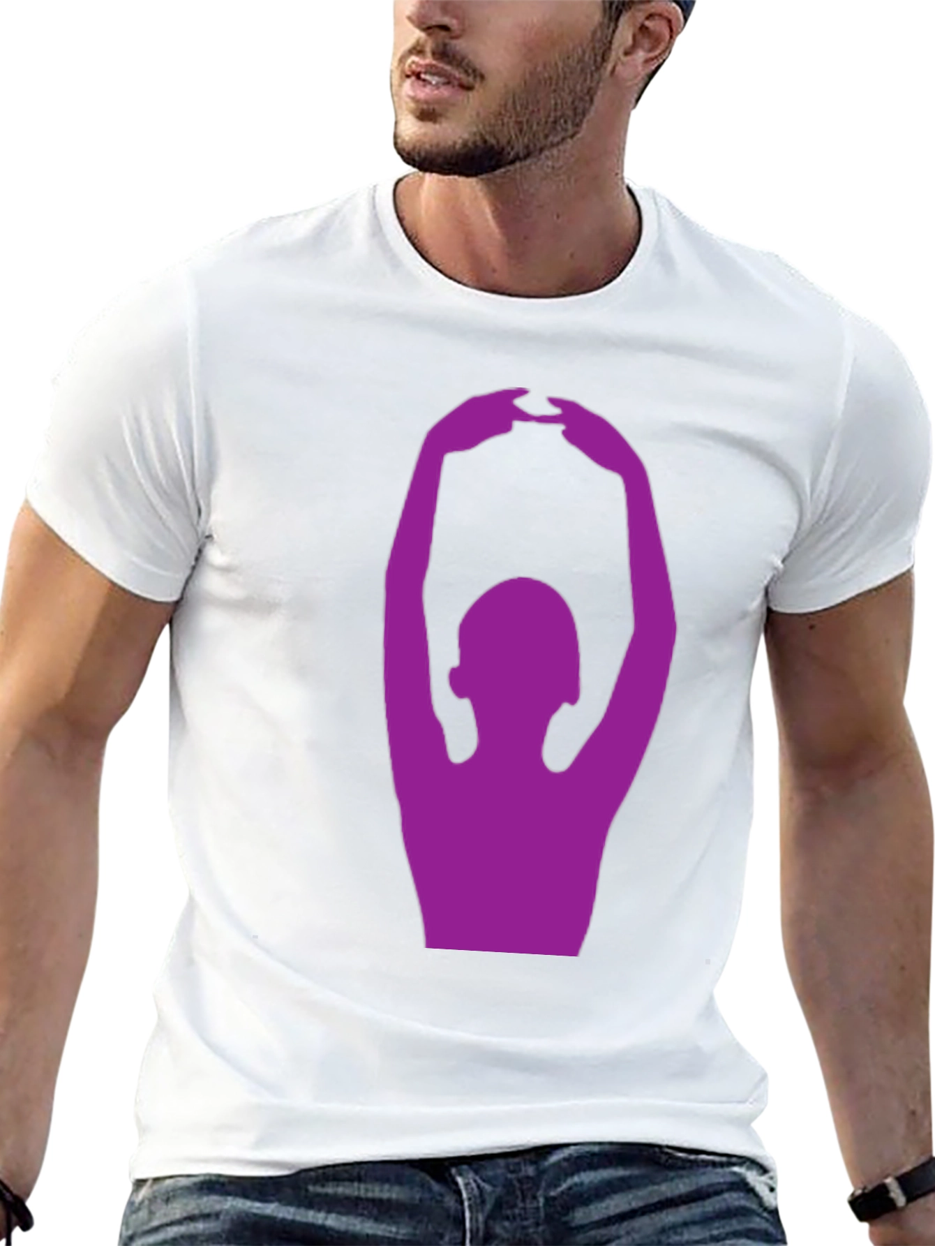 Yoga Pose Graphic T-Shirt - Black