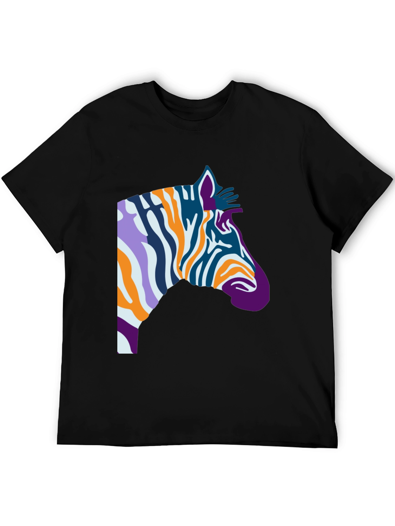 Abstract Zebra Graphic Tee - Cool Casual Style
