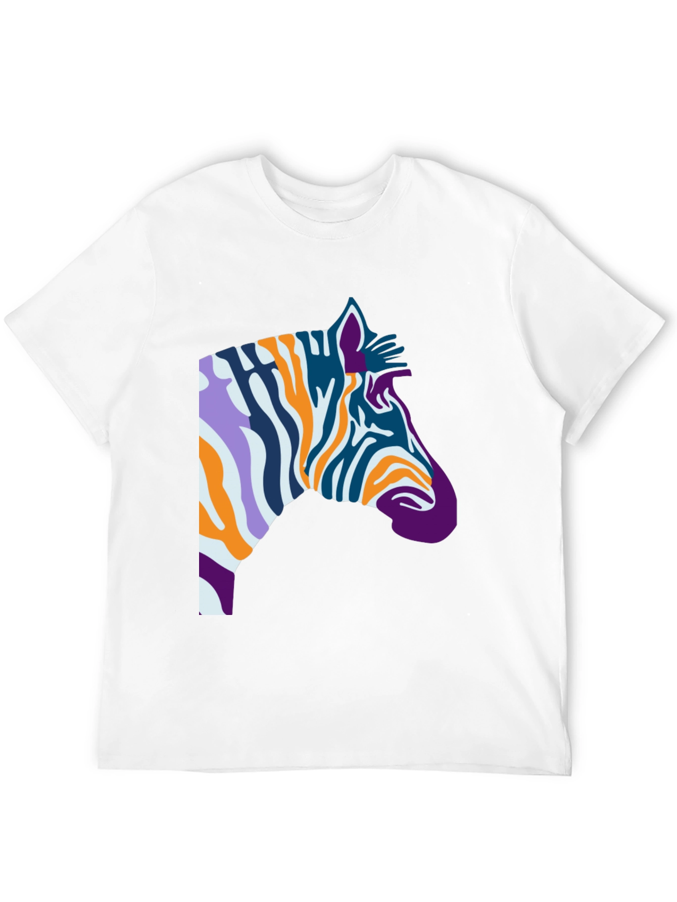 Abstract Zebra Graphic Tee - Cool Casual Style