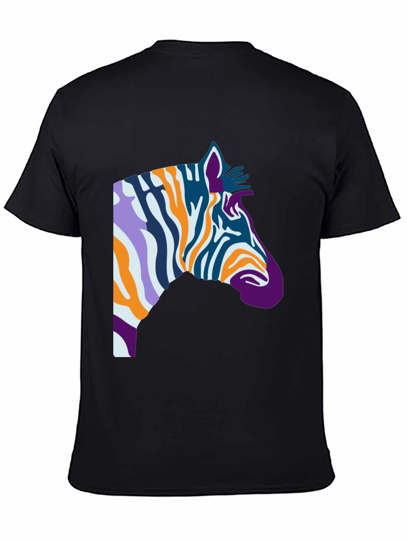 Abstract Zebra Graphic Tee - Cool Casual Style