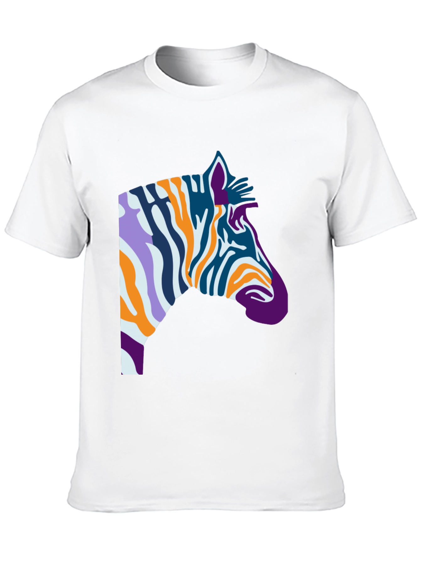 Abstract Zebra Graphic Tee - Cool Casual Style