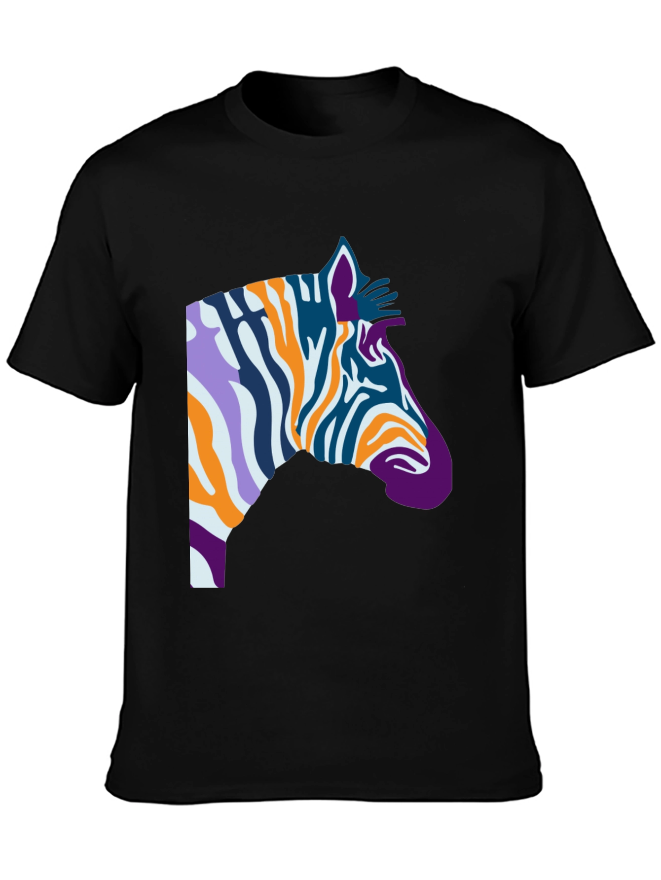 Abstract Zebra Graphic Tee - Cool Casual Style