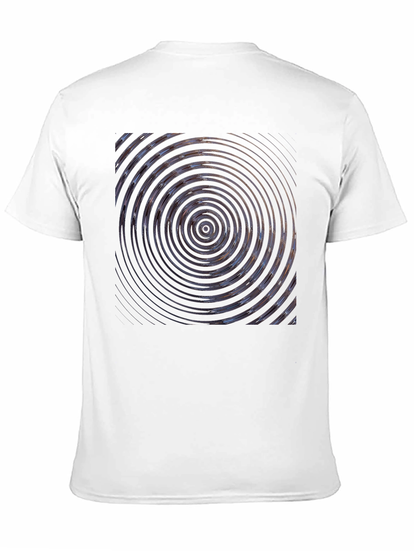 Abstract Circle Graphic Print Black T-Shirt