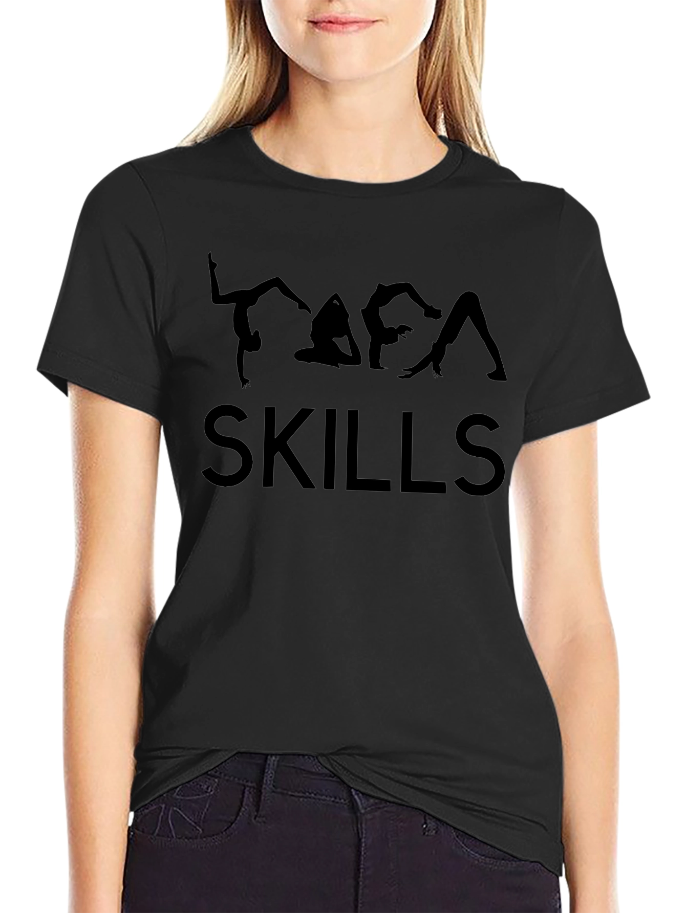 Yoga Skills T-Shirt - Black Graphic Tee