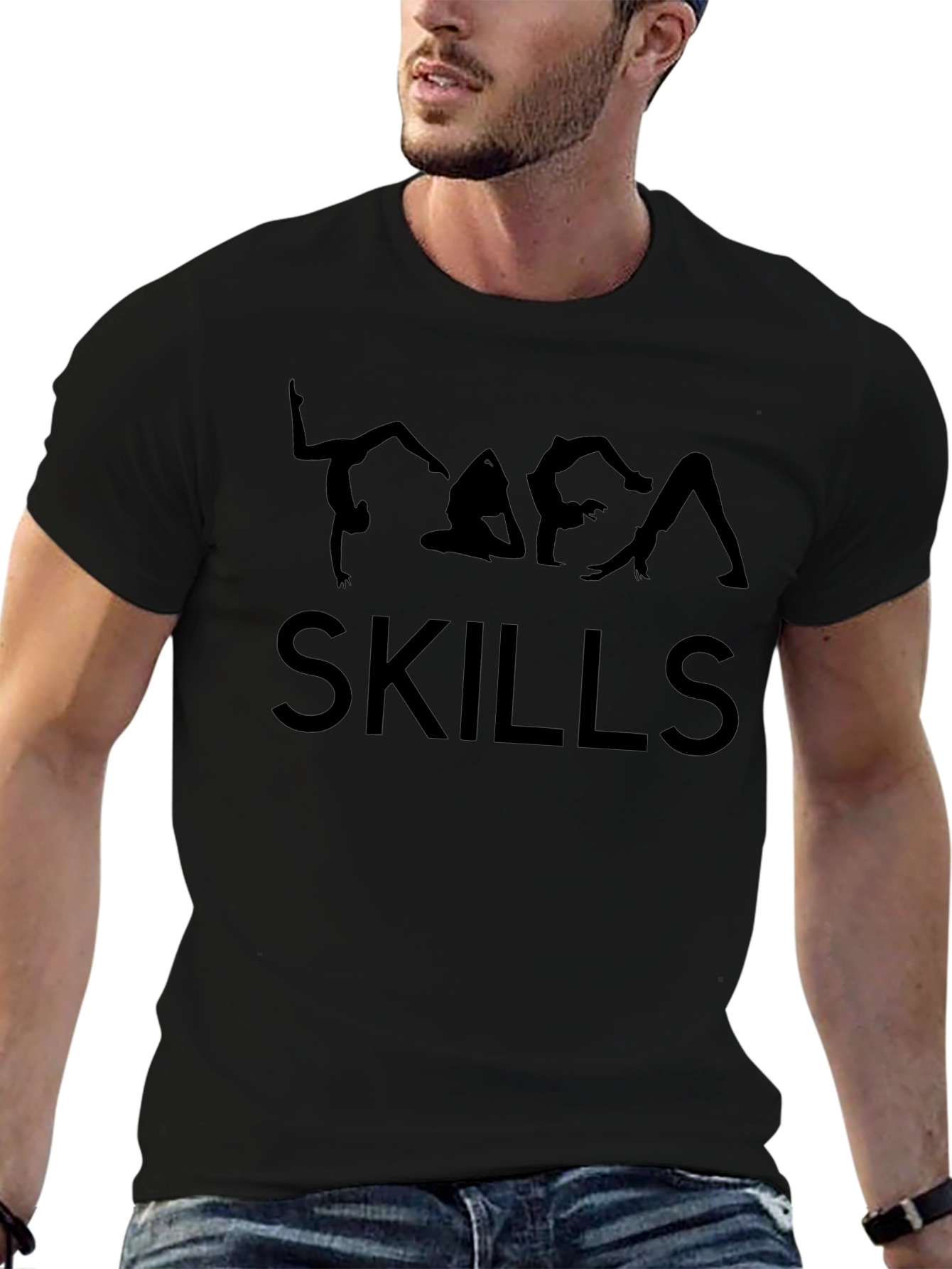 Yoga Skills T-Shirt - Black Graphic Tee