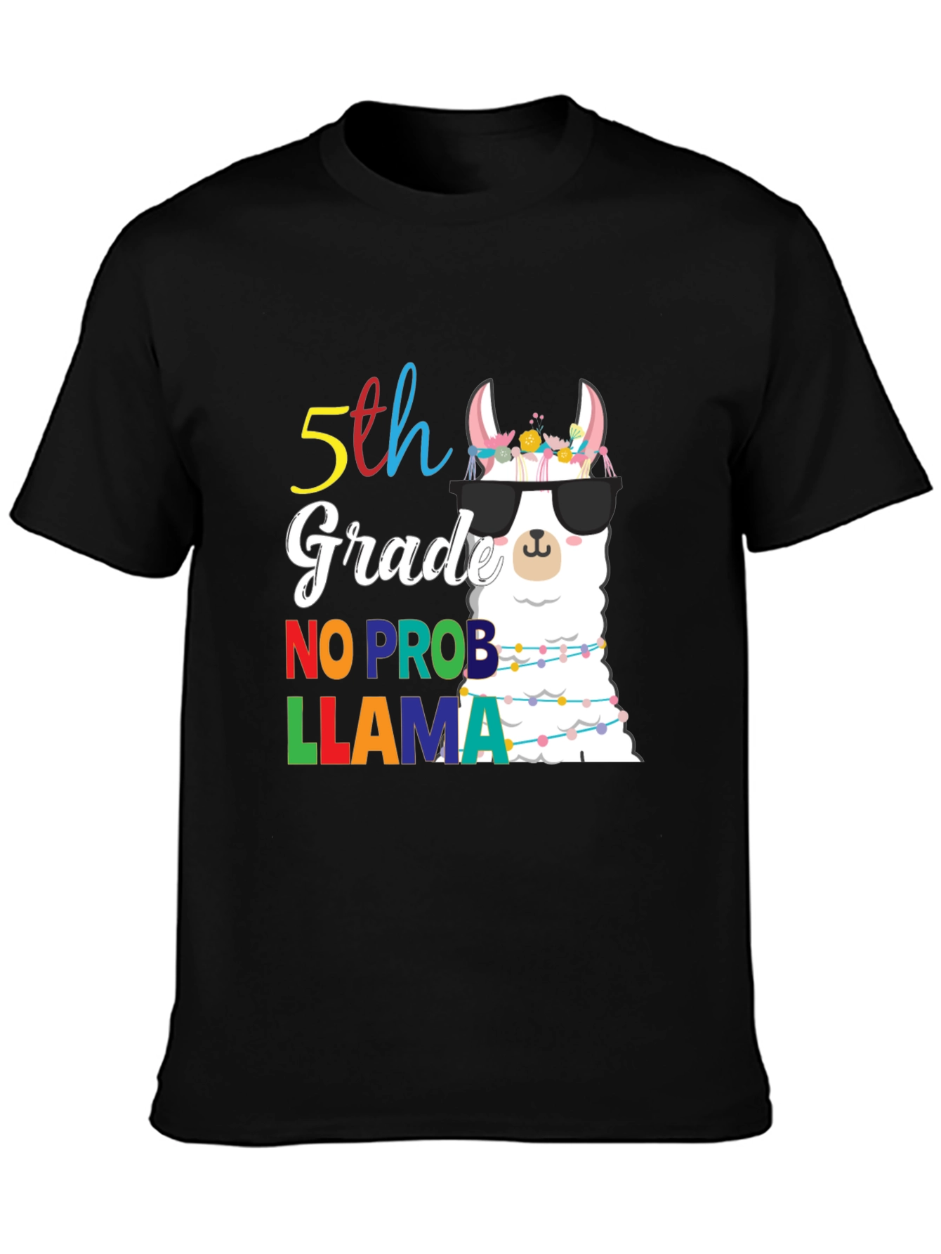 5th Grade No Prob Llama T-Shirt