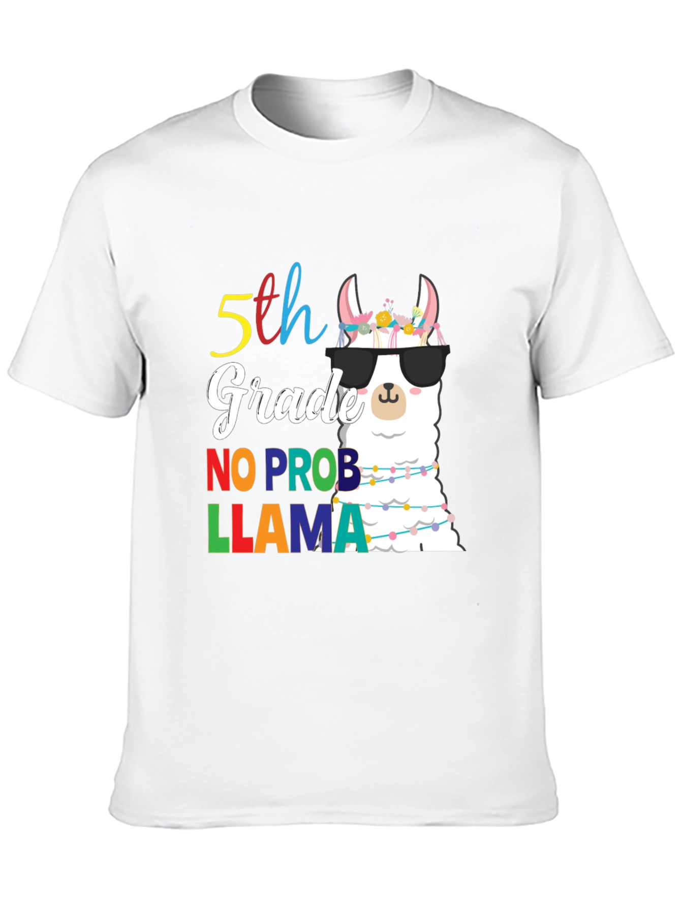 5th Grade No Prob Llama T-Shirt