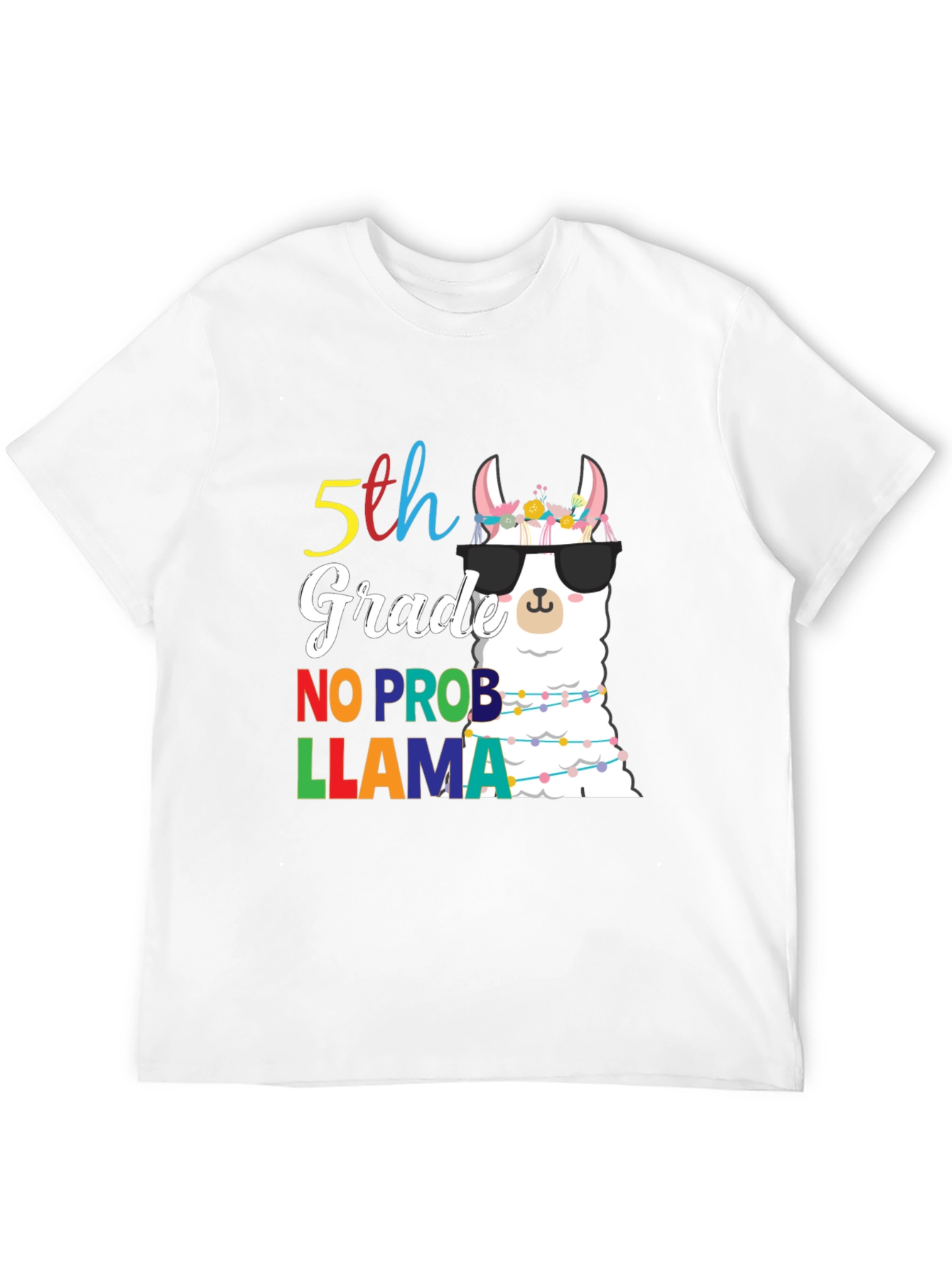 5th Grade No Prob Llama T-Shirt