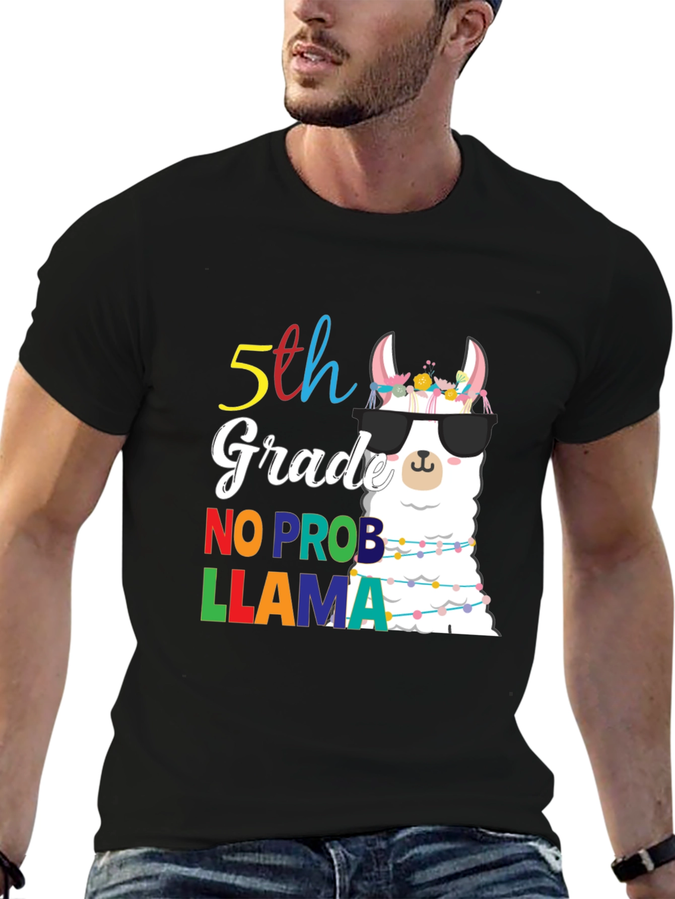 5th Grade No Prob Llama T-Shirt