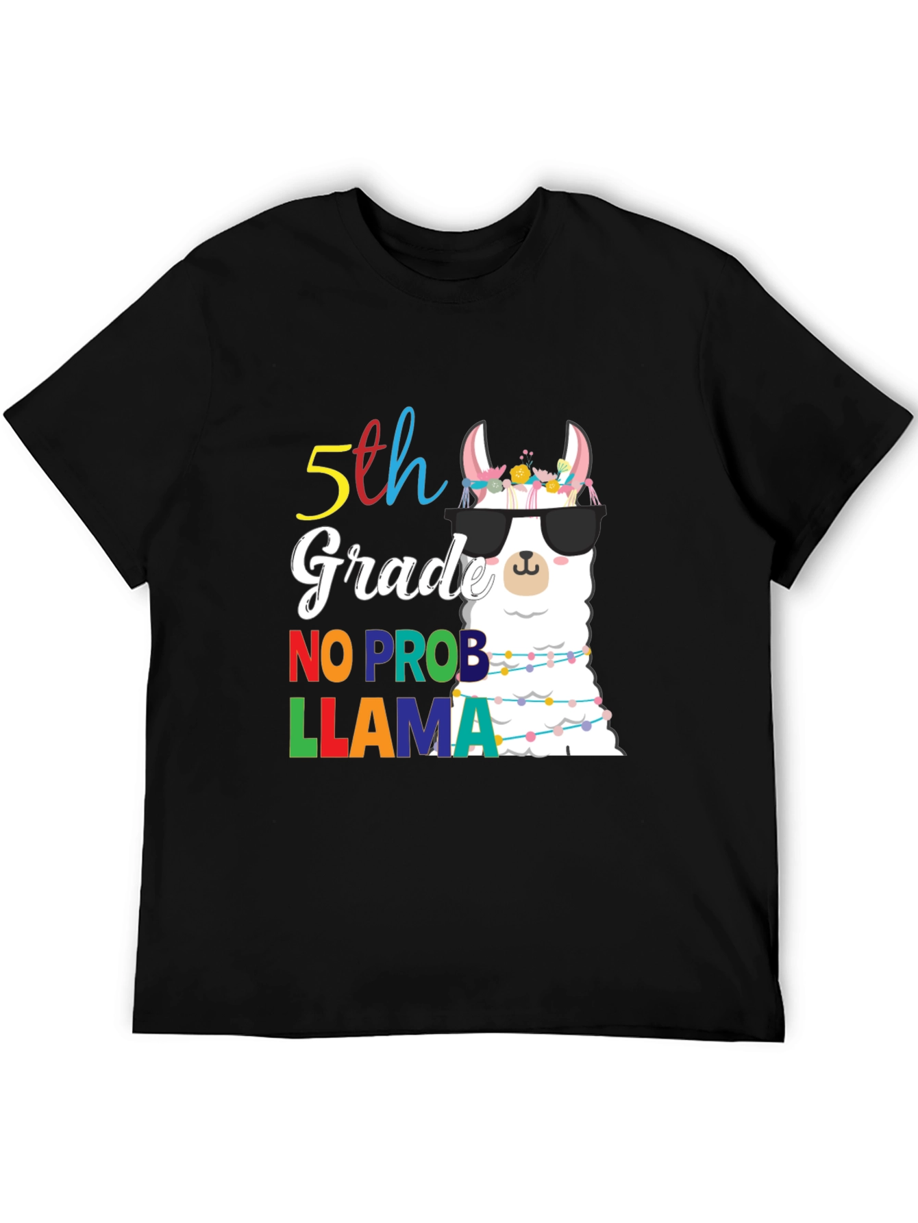 5th Grade No Prob Llama T-Shirt