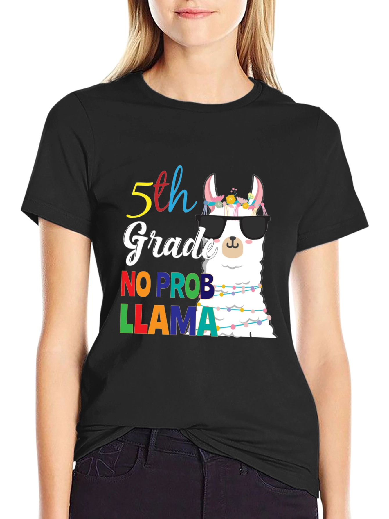 5th Grade No Prob Llama T-Shirt