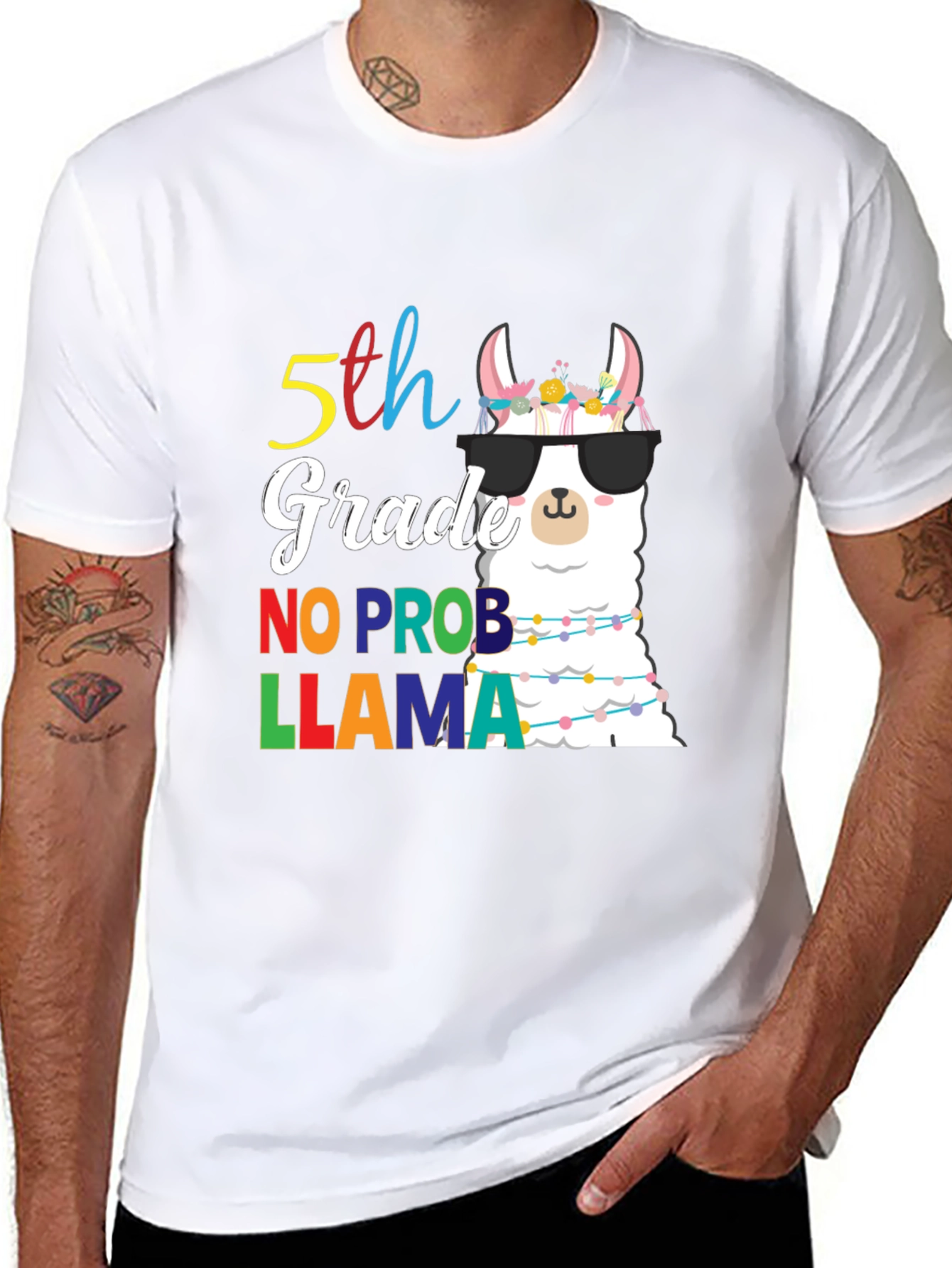 5th Grade No Prob Llama T-Shirt