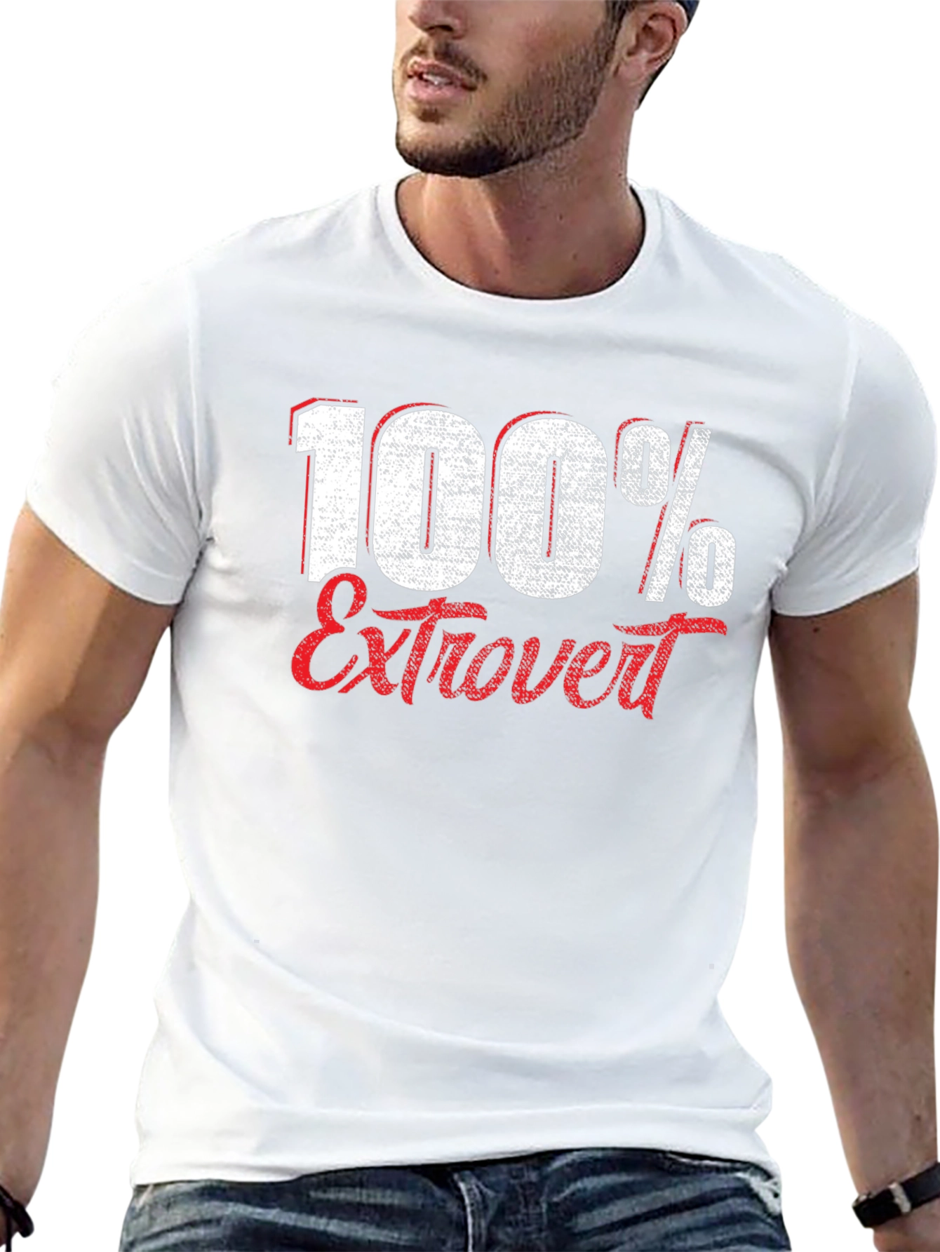 100% Extrovert Graphic T-Shirt