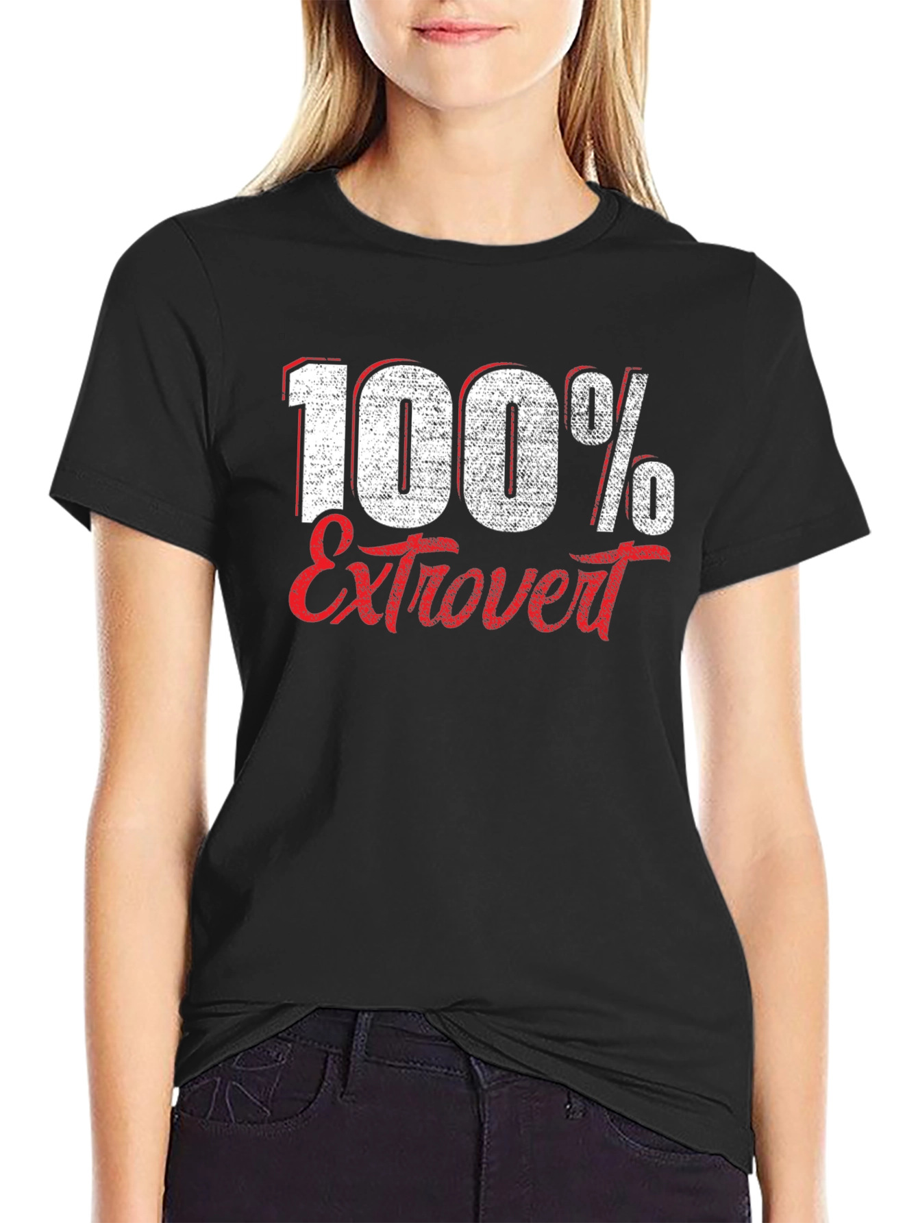 100% Extrovert Graphic T-Shirt