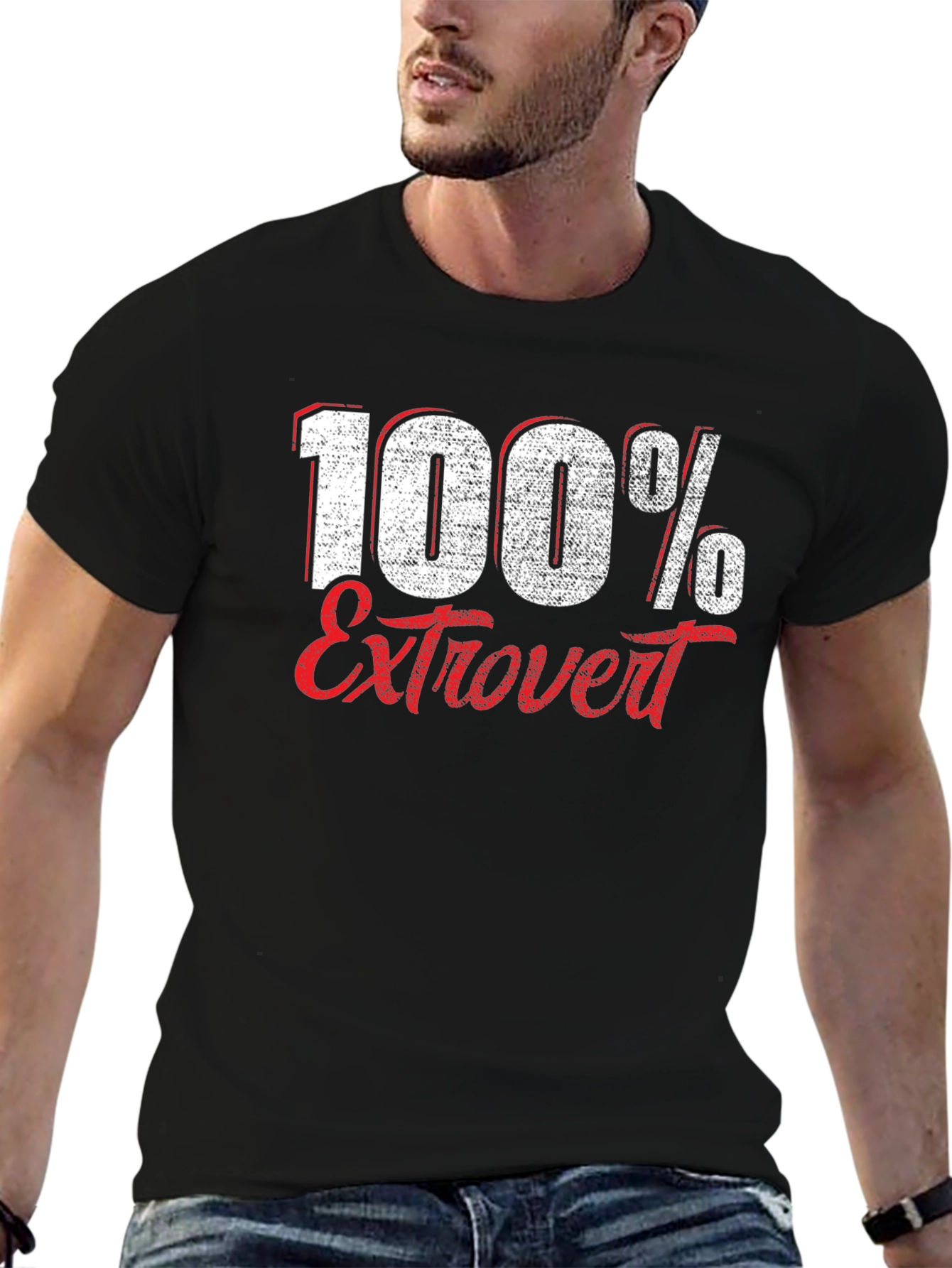 100% Extrovert Graphic T-Shirt