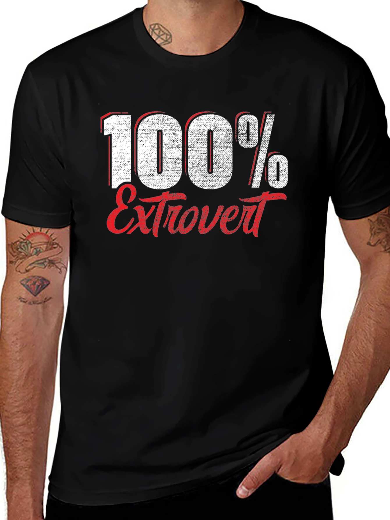 100% Extrovert Graphic T-Shirt
