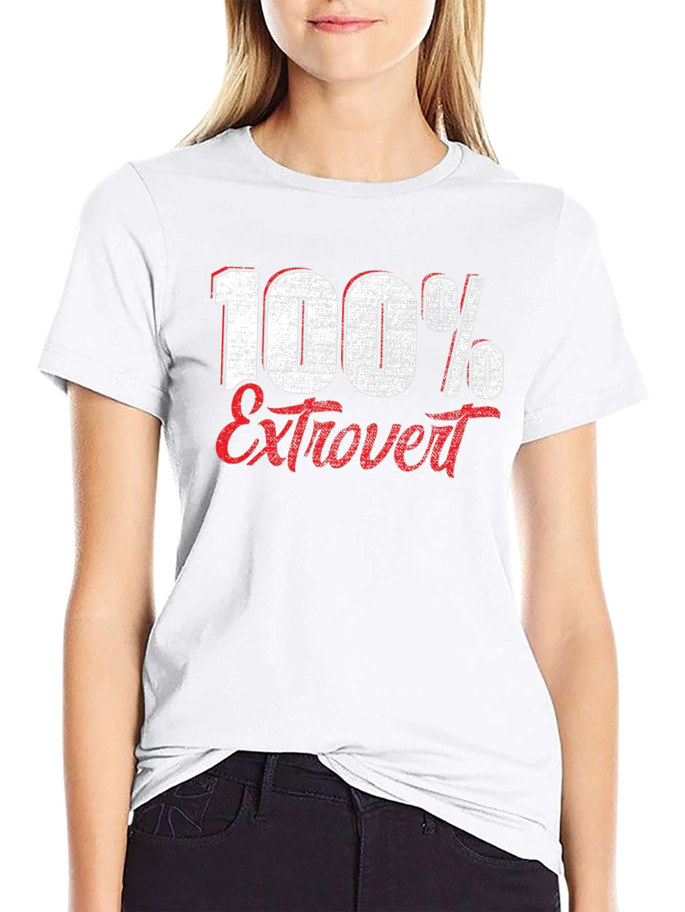 100% Extrovert Graphic T-Shirt