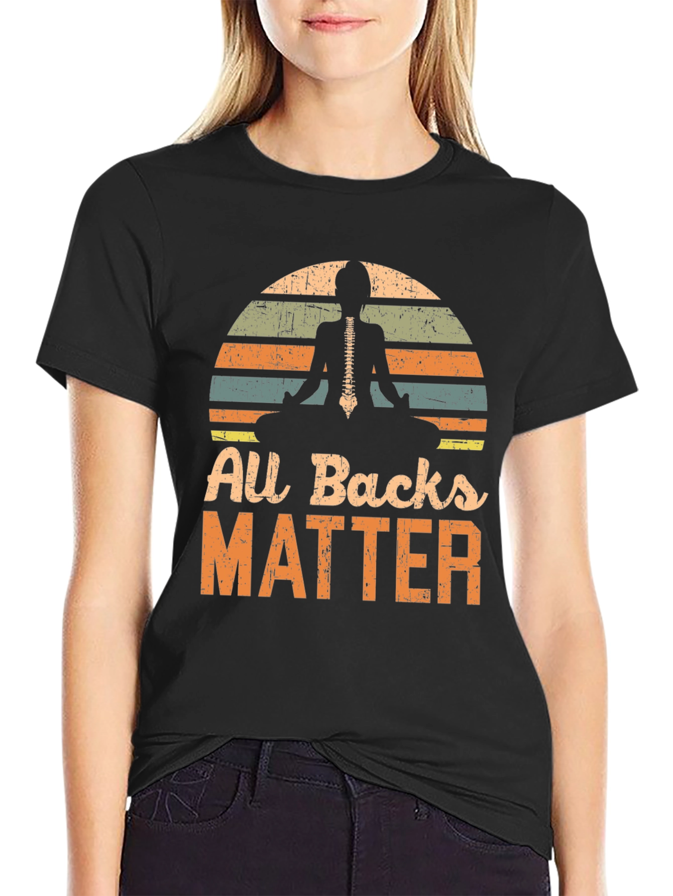 All Backs Matter Yoga Skeleton T-Shirt