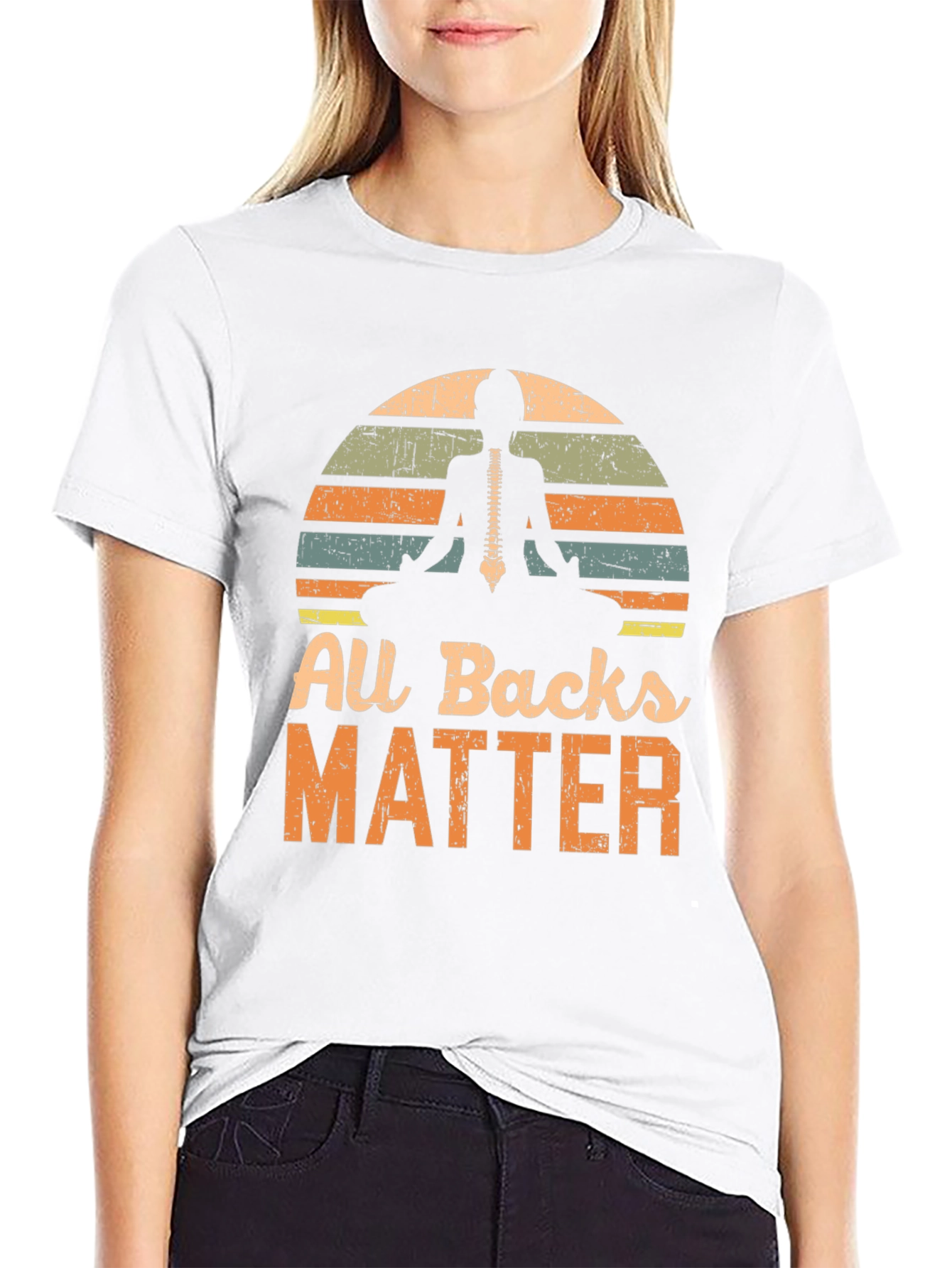 All Backs Matter Yoga Skeleton T-Shirt