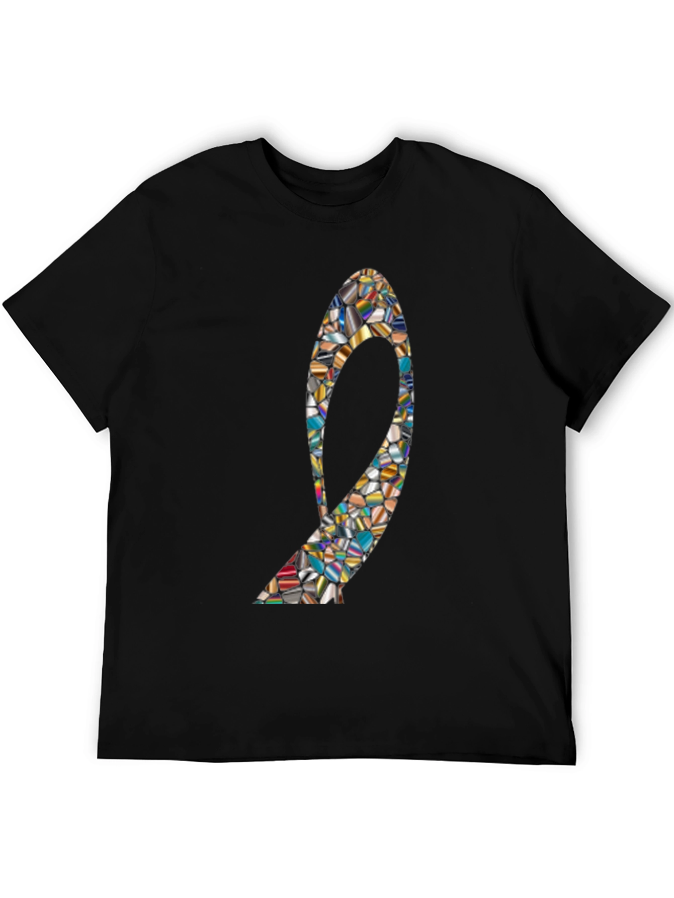 Abstract Mosaic High Heel T-Shirt