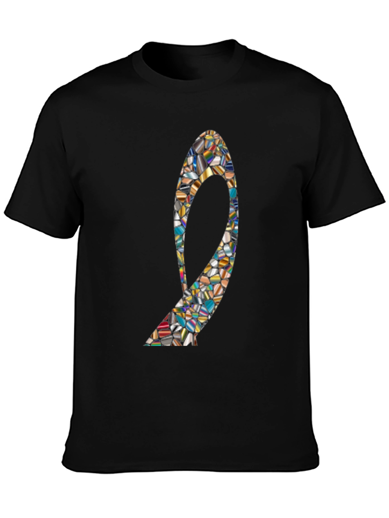 Abstract Mosaic High Heel T-Shirt