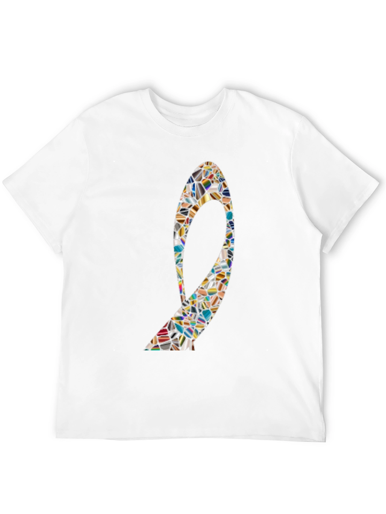 Abstract Mosaic High Heel T-Shirt