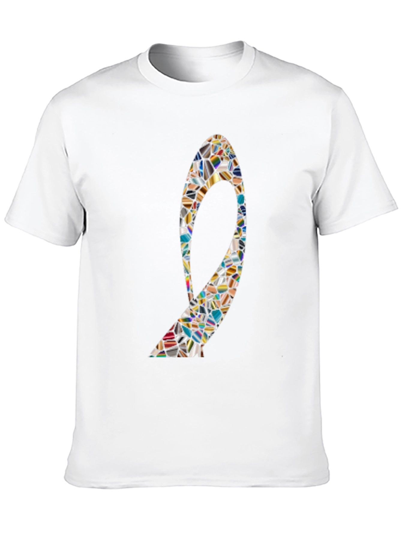 Abstract Mosaic High Heel T-Shirt