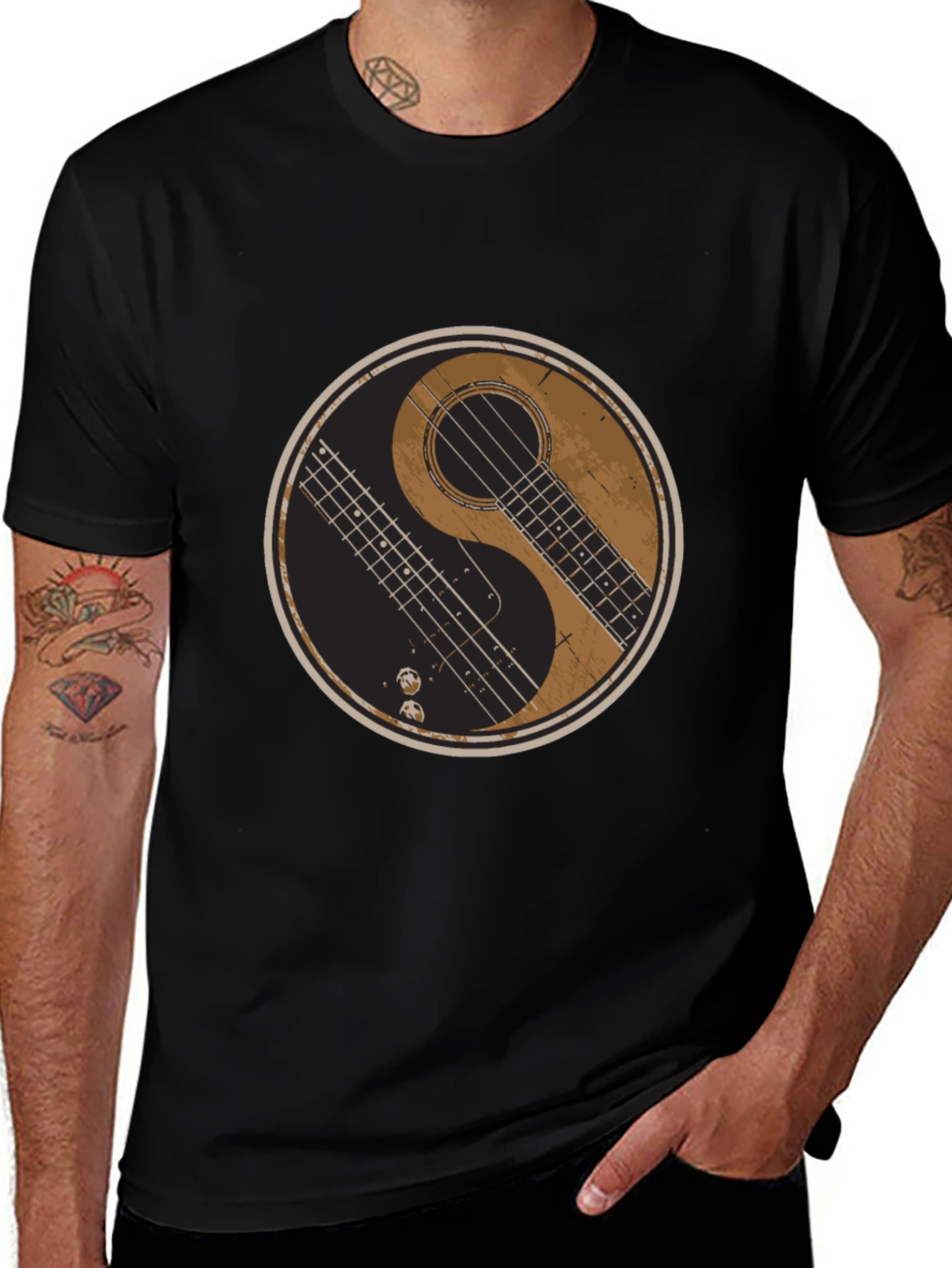 Yin Yang Guitar T-Shirt