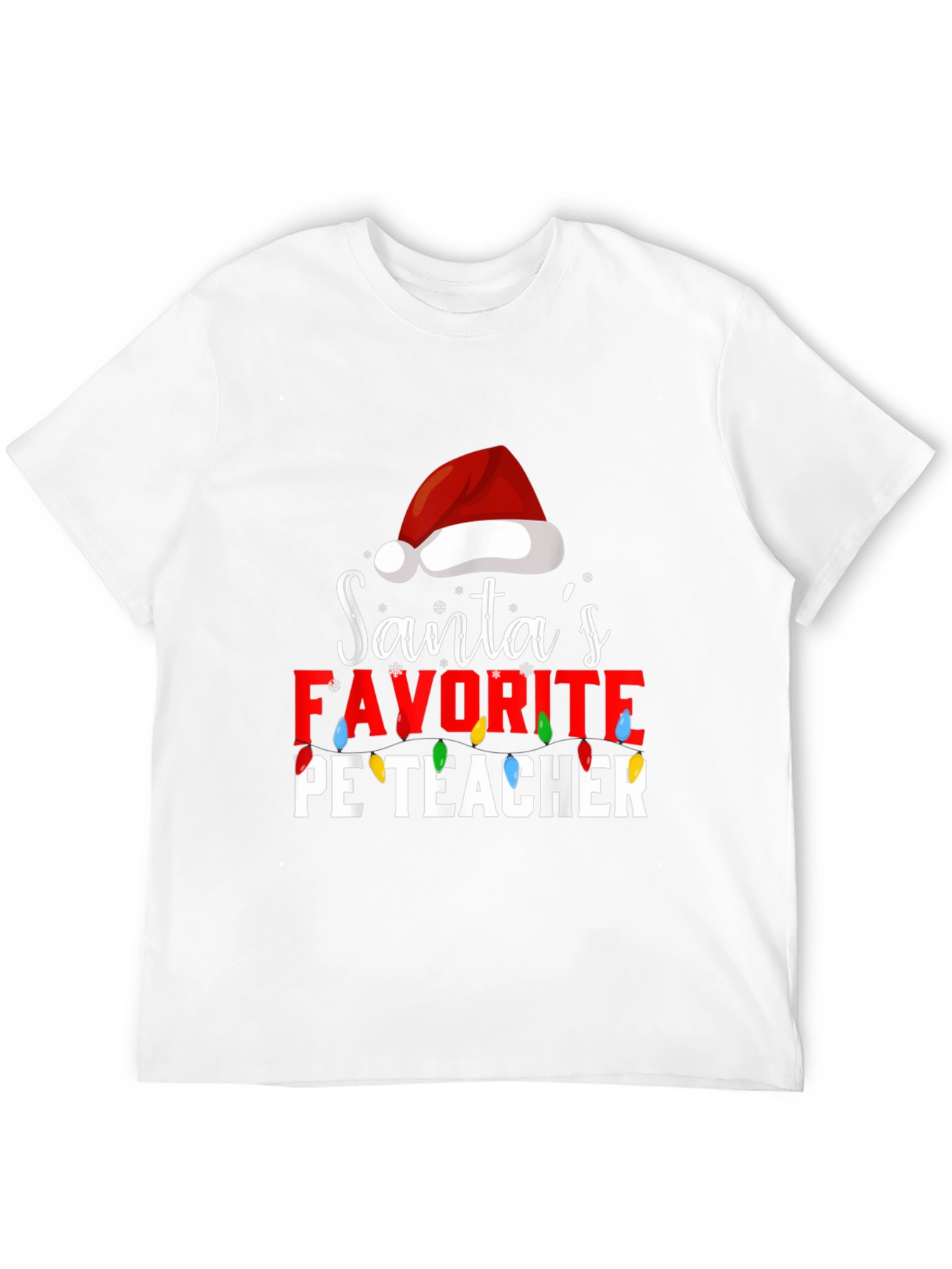 Santas Favorite PE Teacher Holiday T-Shirt