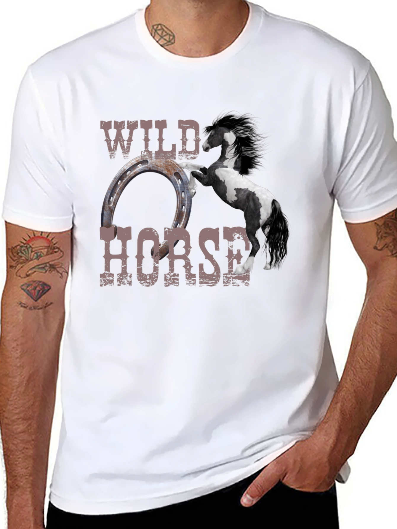 Wild Horse Graphic Tee - Black Unisex T-Shirt
