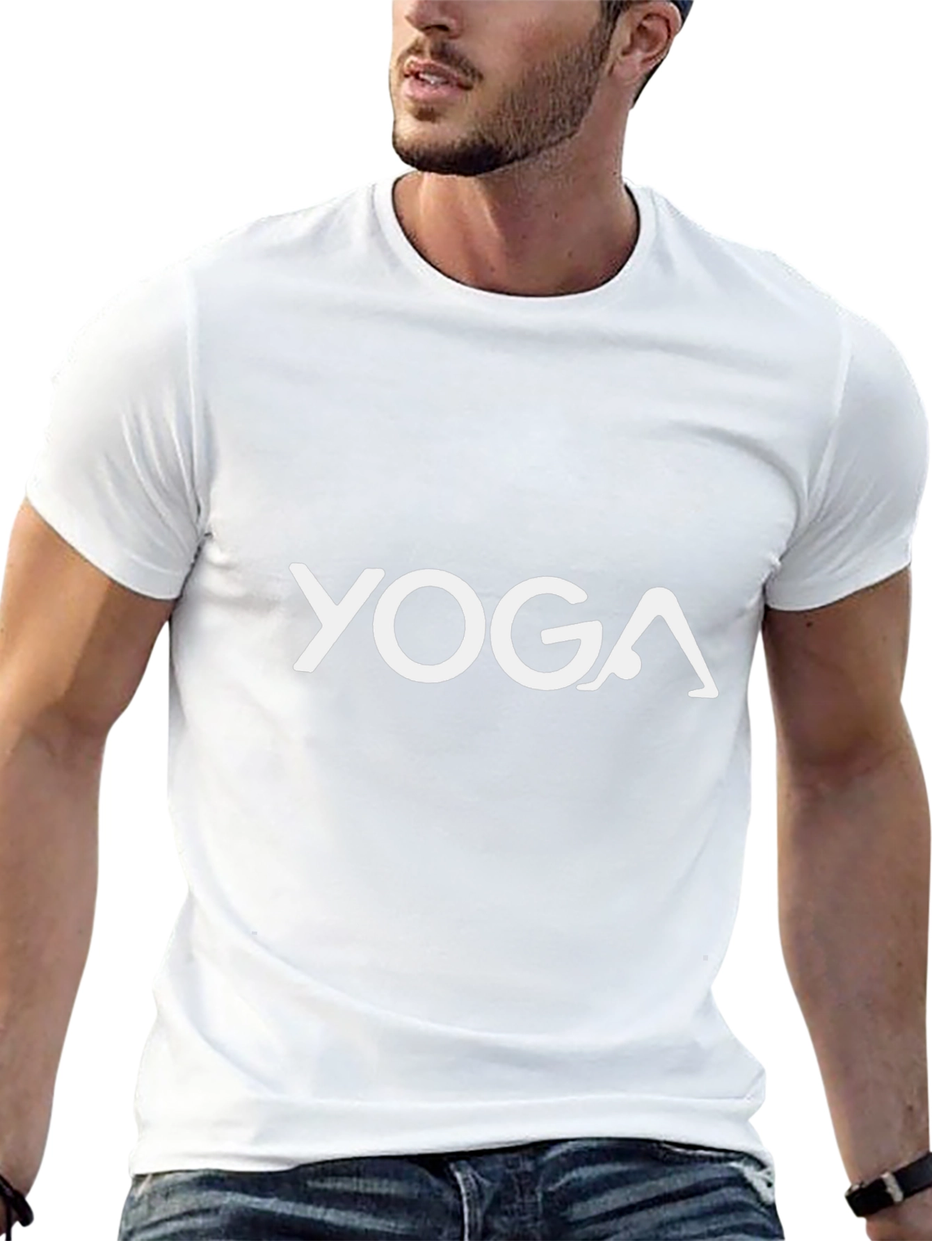 Yoga Pose T-Shirt - Black Cotton Blend