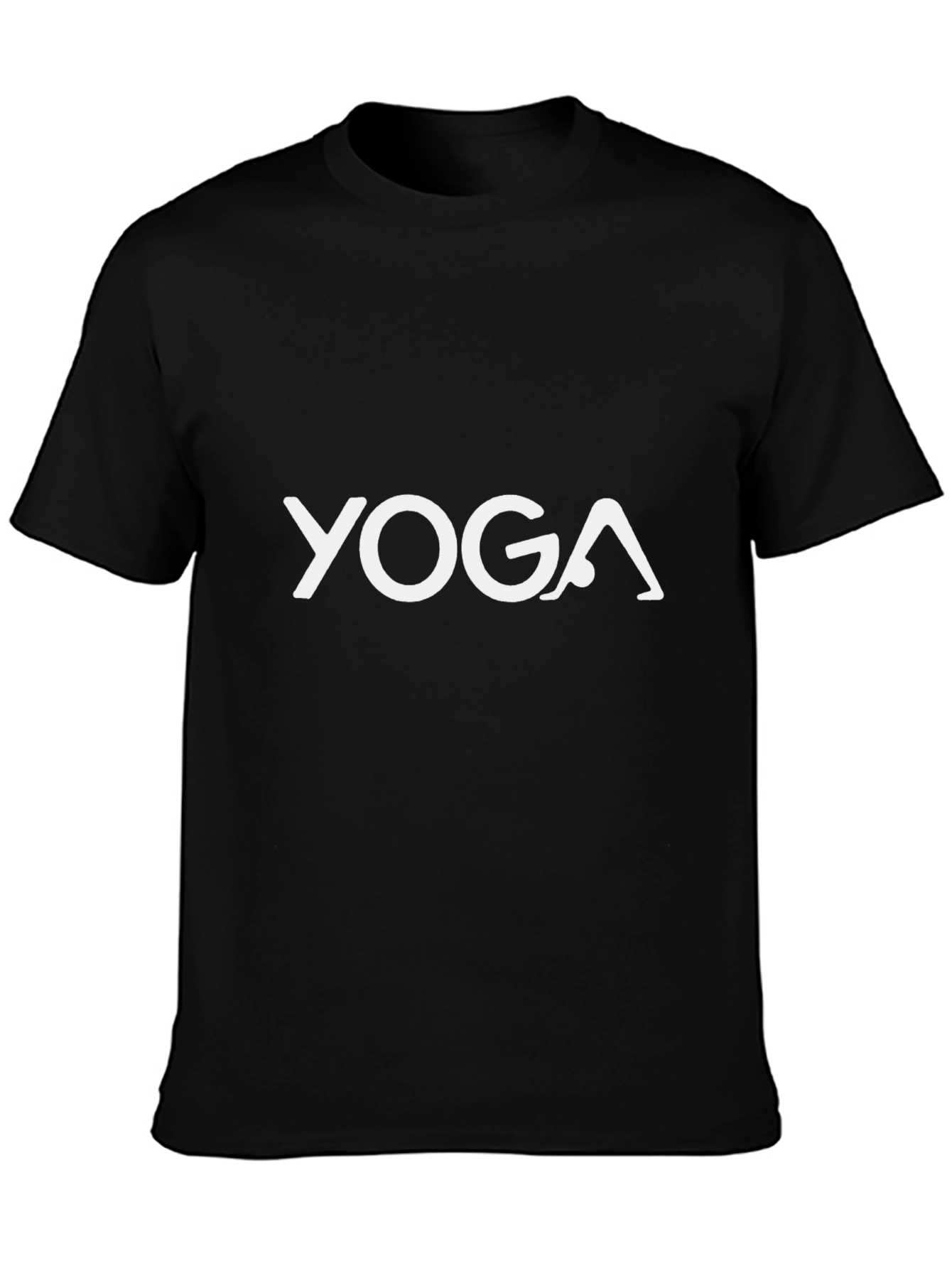 Yoga Pose T-Shirt - Black Cotton Blend