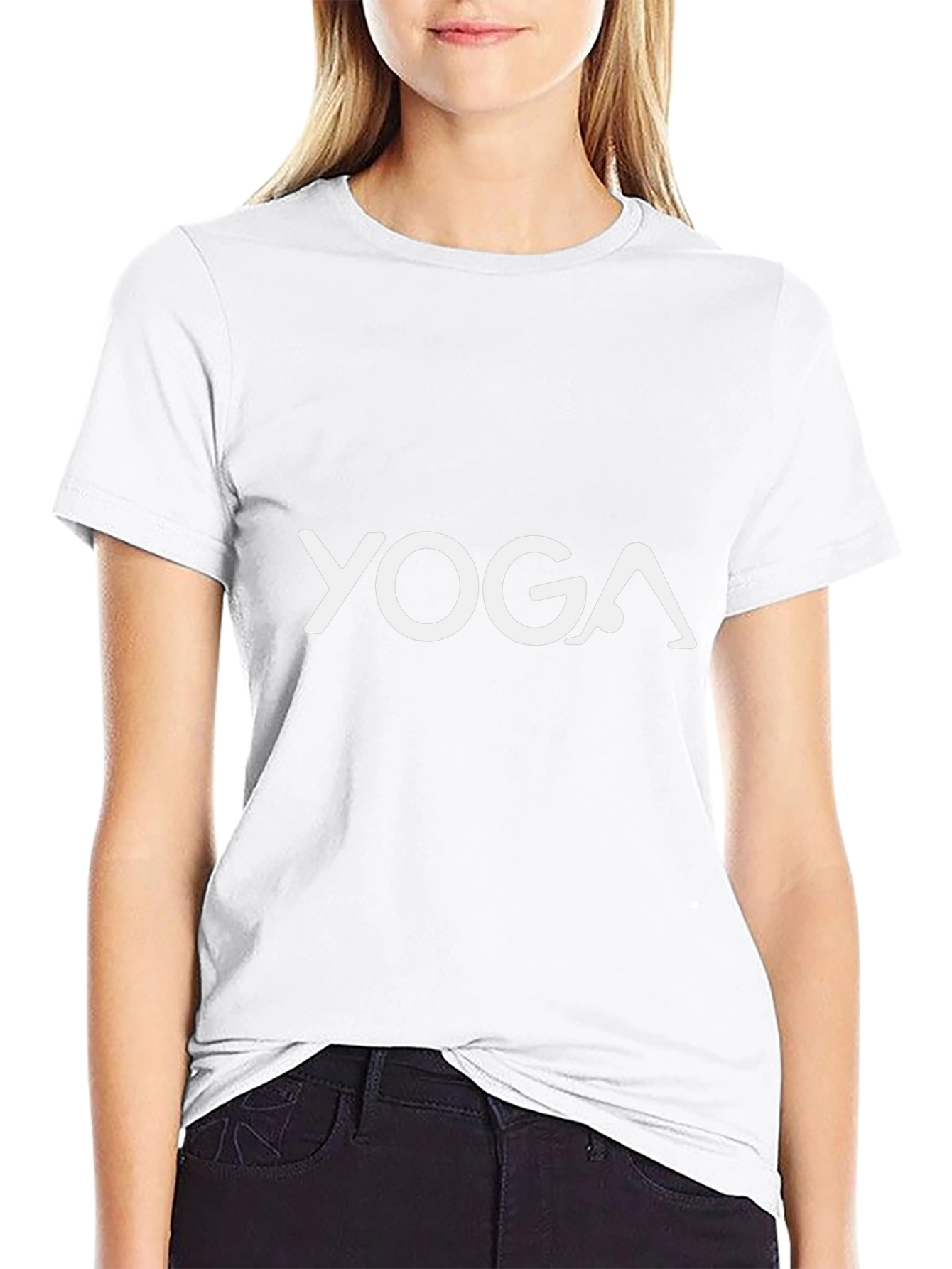 Yoga Pose T-Shirt - Black Cotton Blend