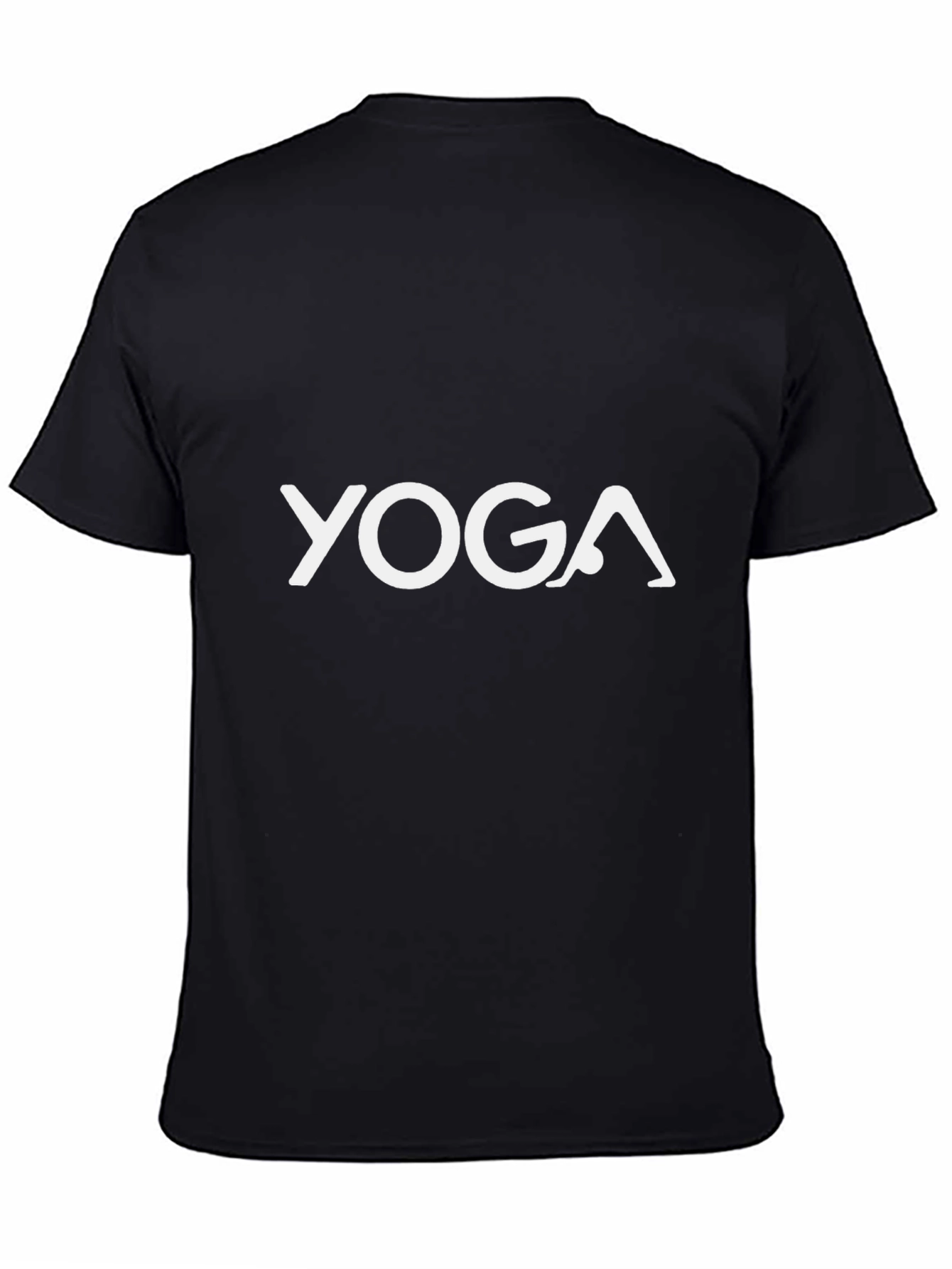 Yoga Pose T-Shirt - Black Cotton Blend
