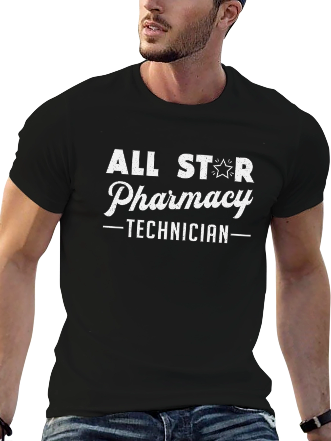 All Star Pharmacy Technician Black T-Shirt
