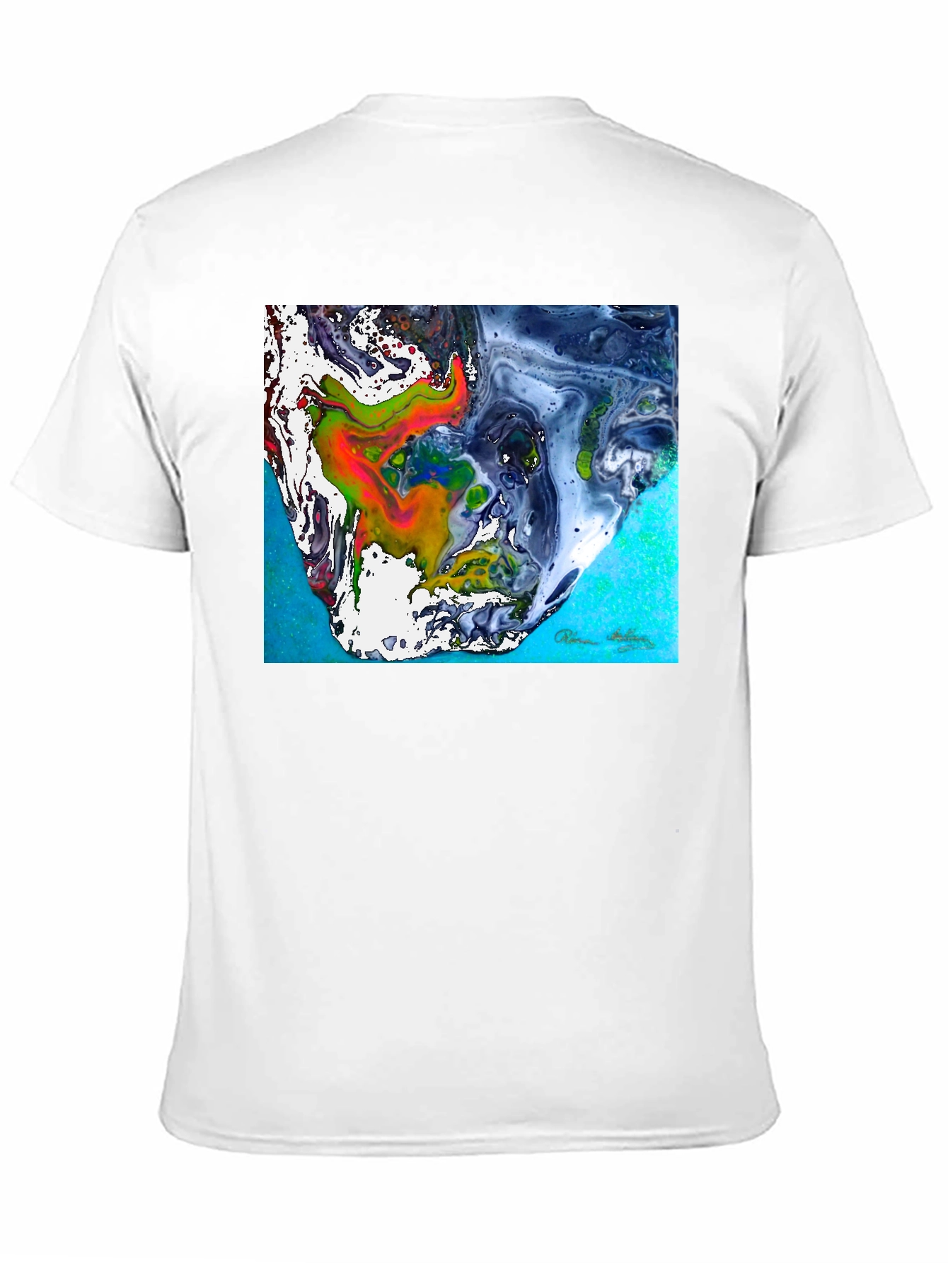 Abstract Art Graphic Tee - Mens Black T-Shirt