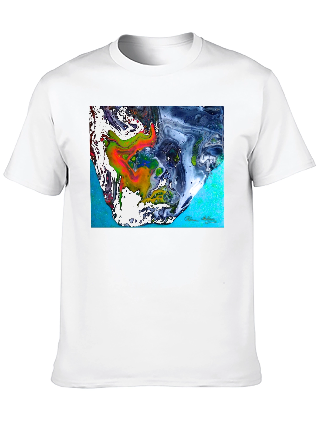 Abstract Art Graphic Tee - Mens Black T-Shirt