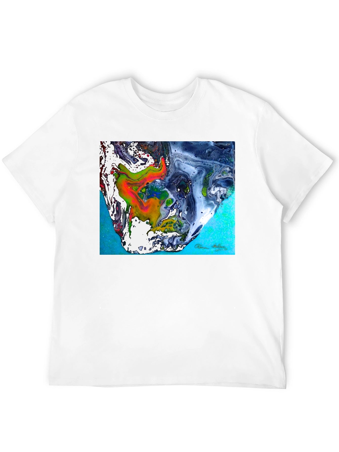 Abstract Art Graphic Tee - Mens Black T-Shirt