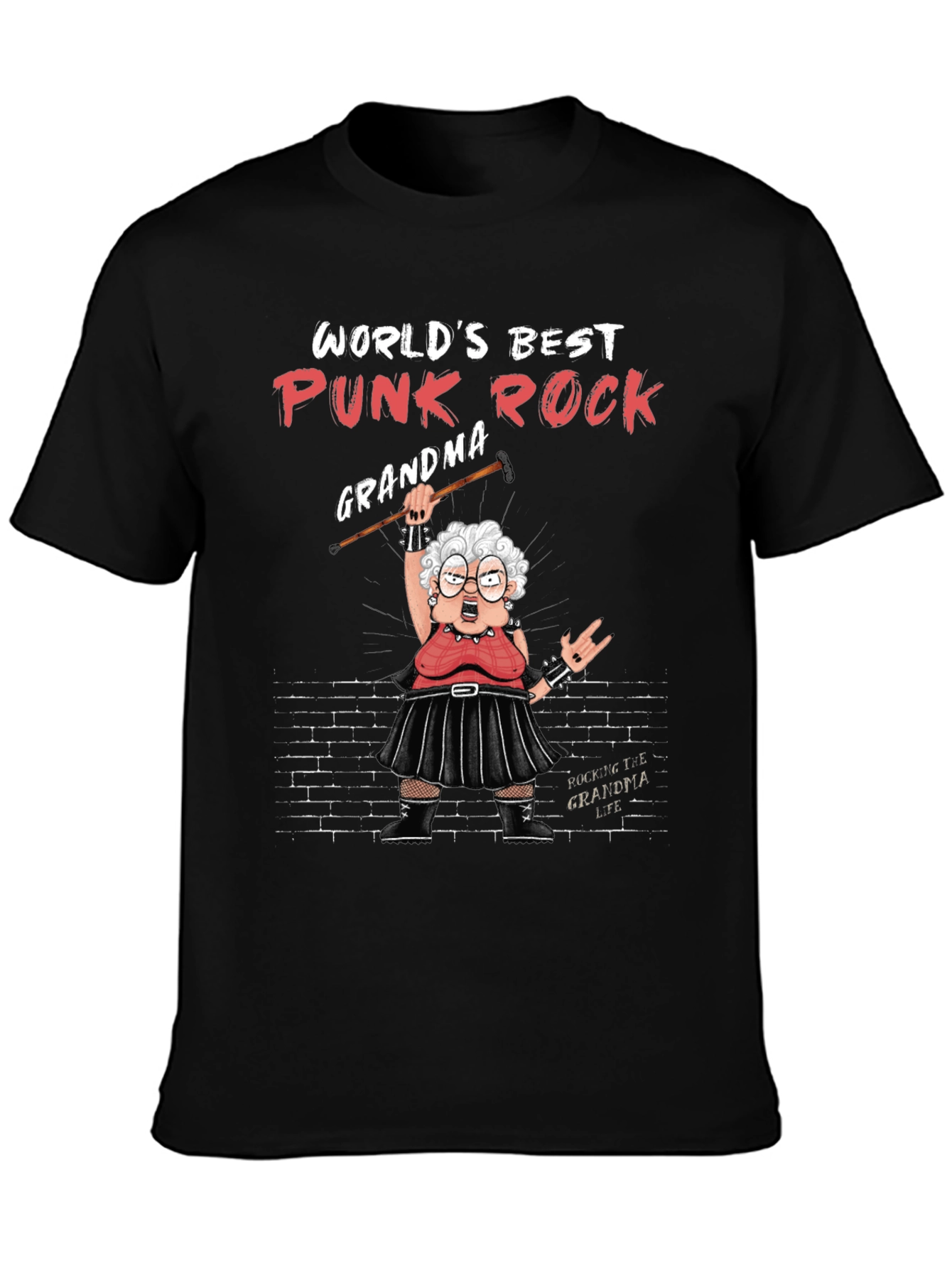 Worlds Best Punk Rock Grandma T-Shirt