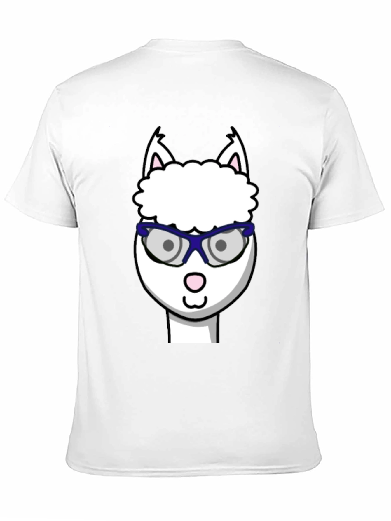 Alpaca with Glasses Graphic Tee - Funny Animal T-Shirt