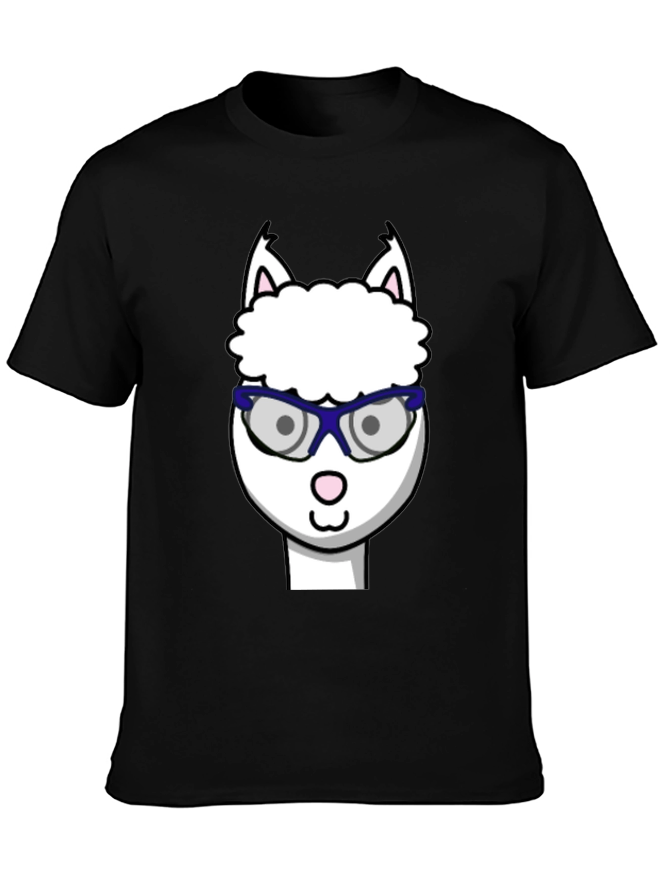 Alpaca with Glasses Graphic Tee - Funny Animal T-Shirt