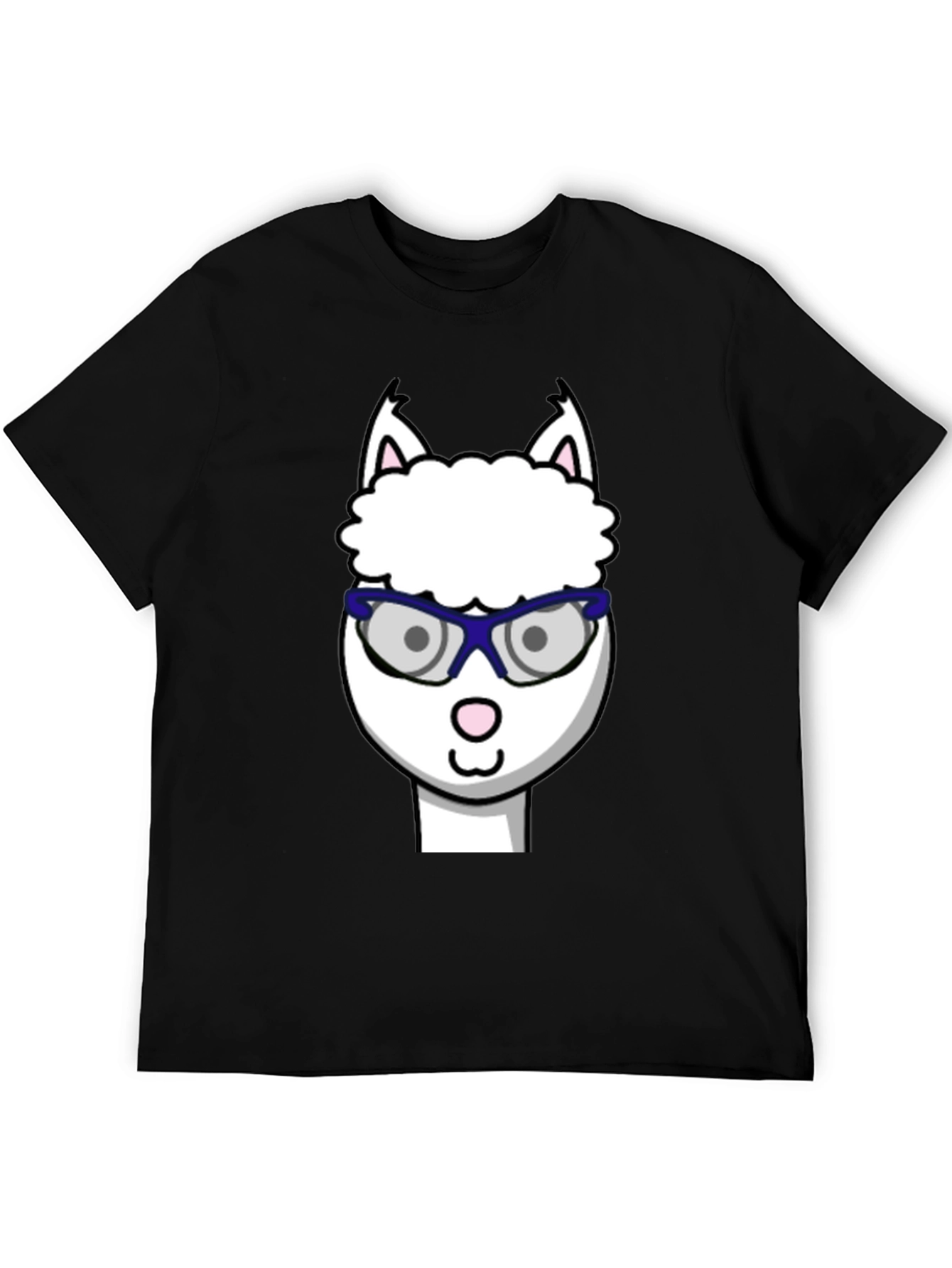 Alpaca with Glasses Graphic Tee - Funny Animal T-Shirt