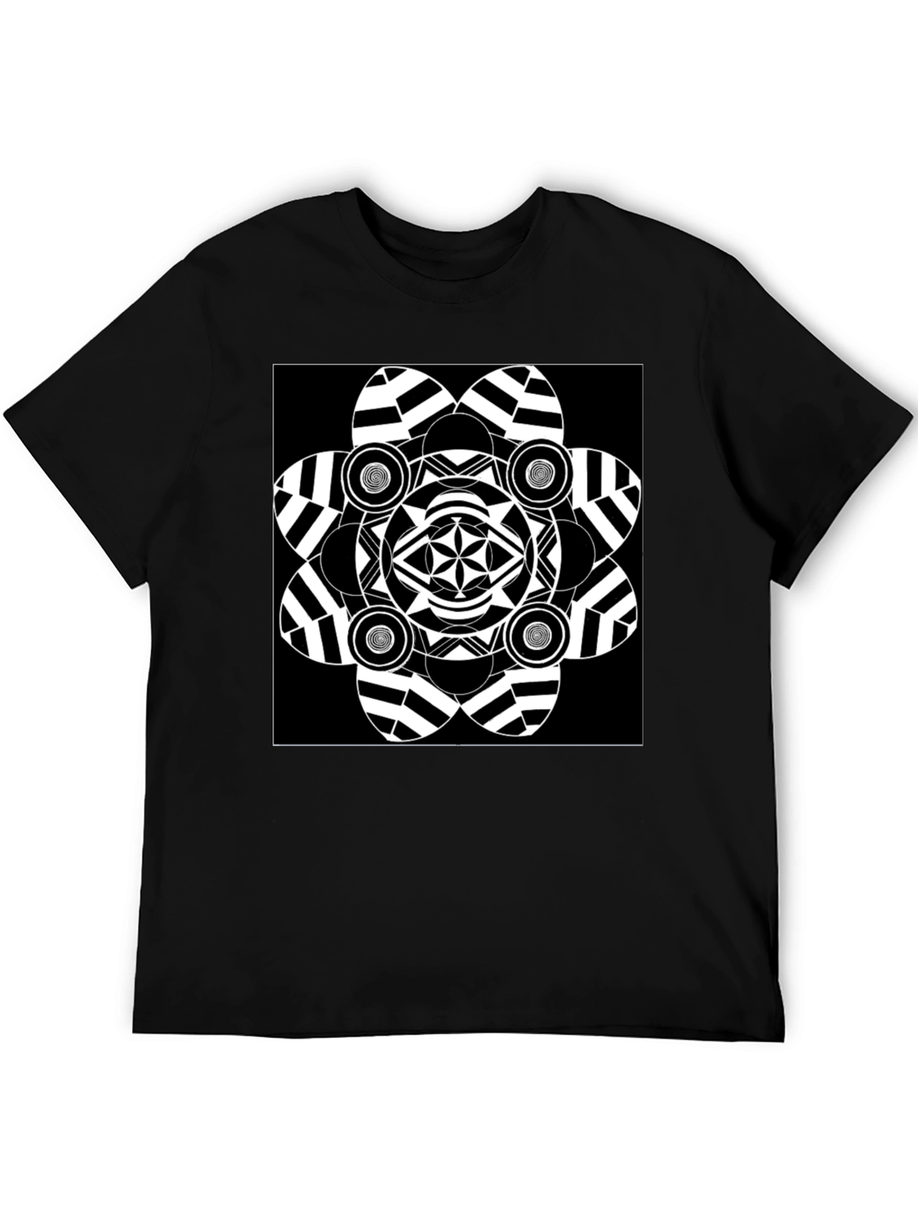 Abstract Graphic Black T-Shirt