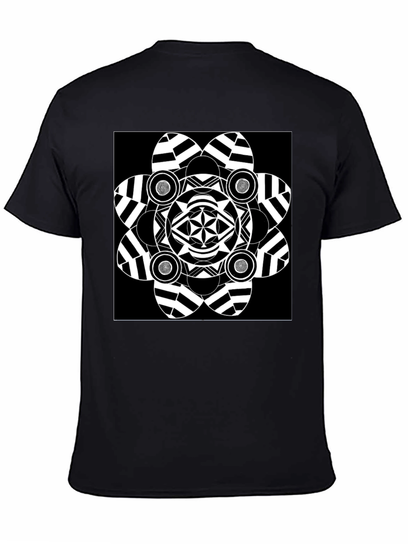 Abstract Graphic Black T-Shirt